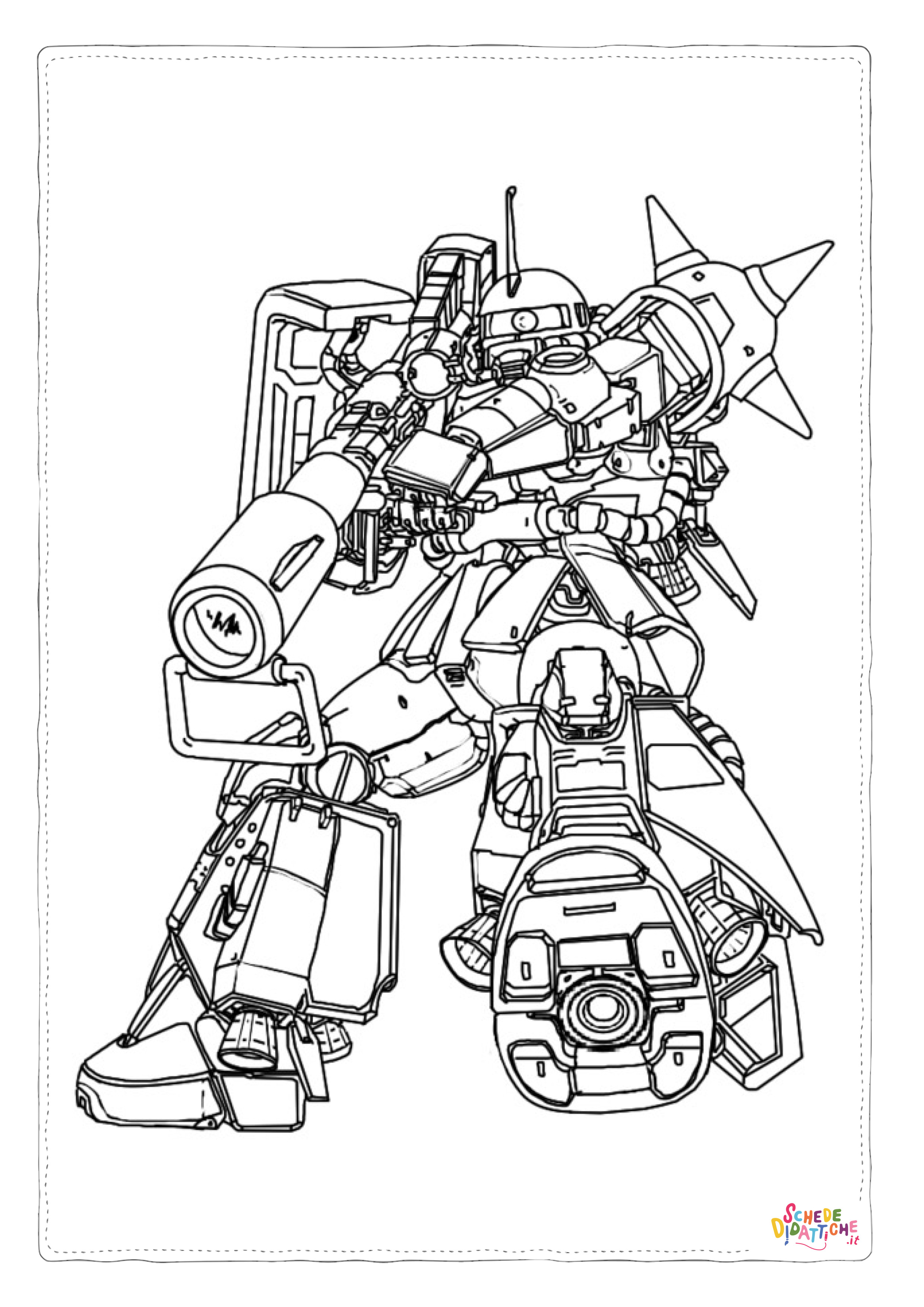 Disegno "Disegno di Gundam da stampare e colorare 5" Disegno di Gundam da stampare e colorare 5