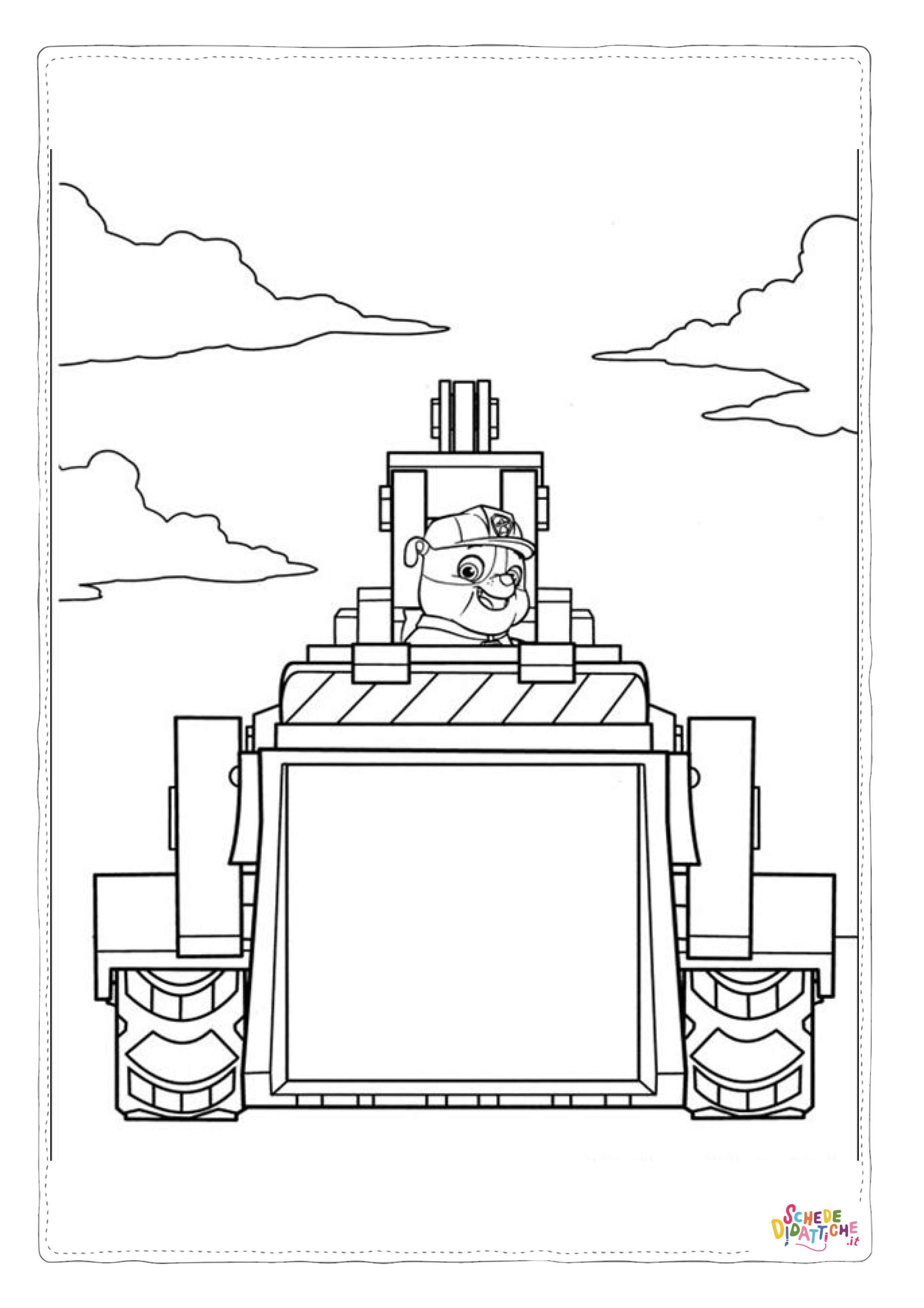 Disegno "Disegno di Paw Patrol - Cane pompiere da stampare e colorare 8" Disegno di Paw Patrol - Cane pompiere da stampare e colorare 8