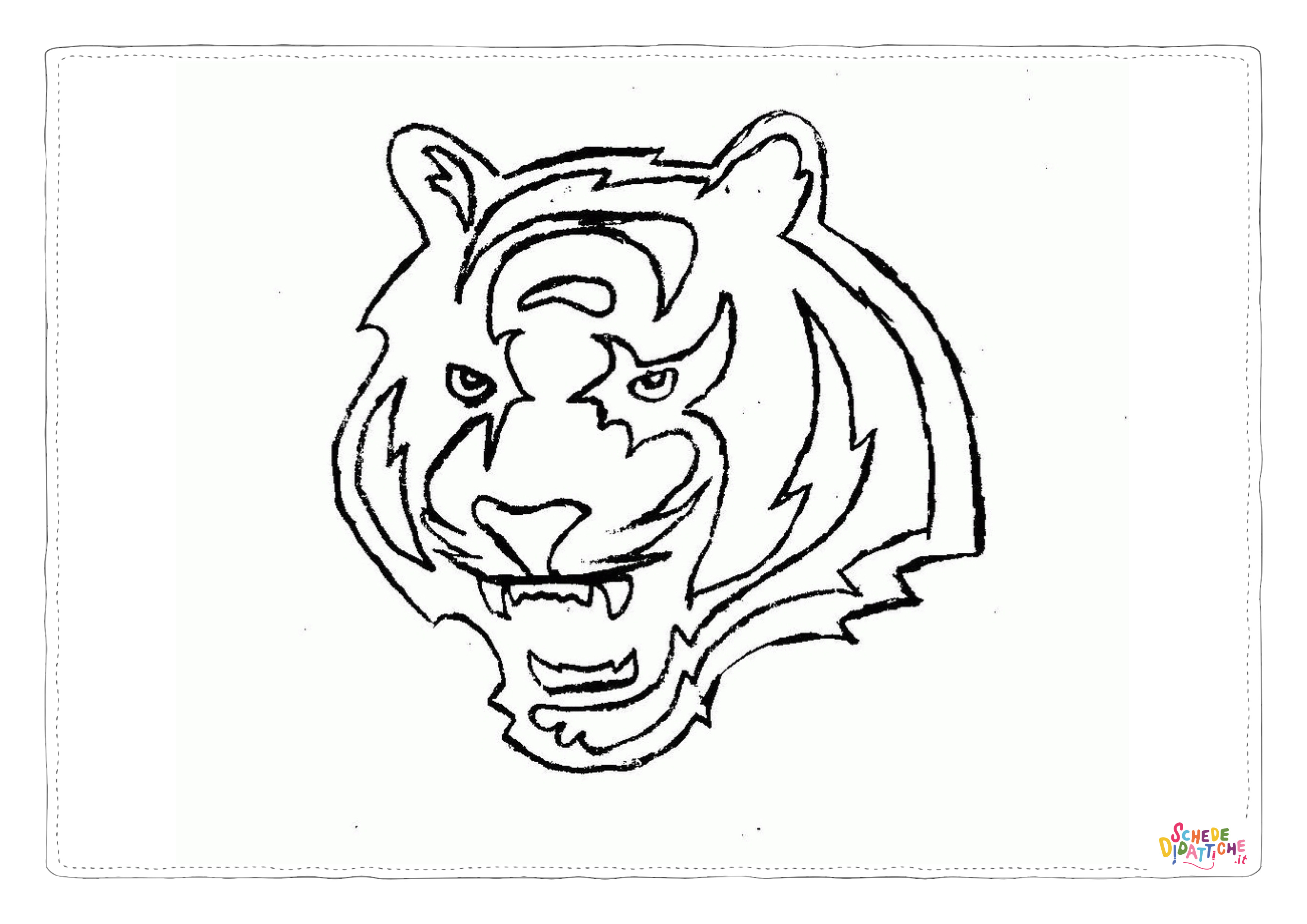 Disegno "Disegno di tigre da stampare e colorare 5" Disegno di tigre da stampare e colorare 5