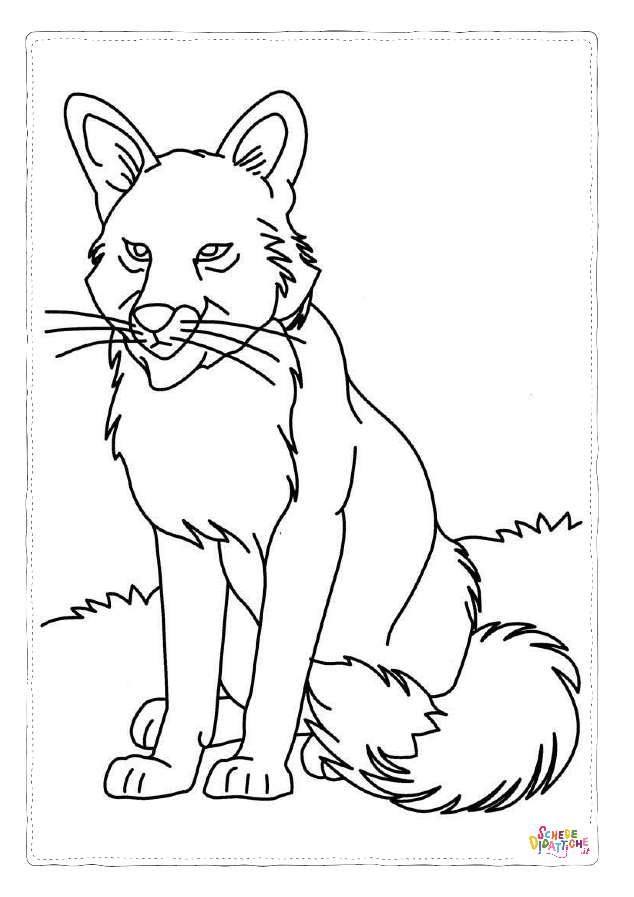 Disegno "Disegno di volpe da stampare e colorare 12" Disegno di volpe da stampare e colorare 12