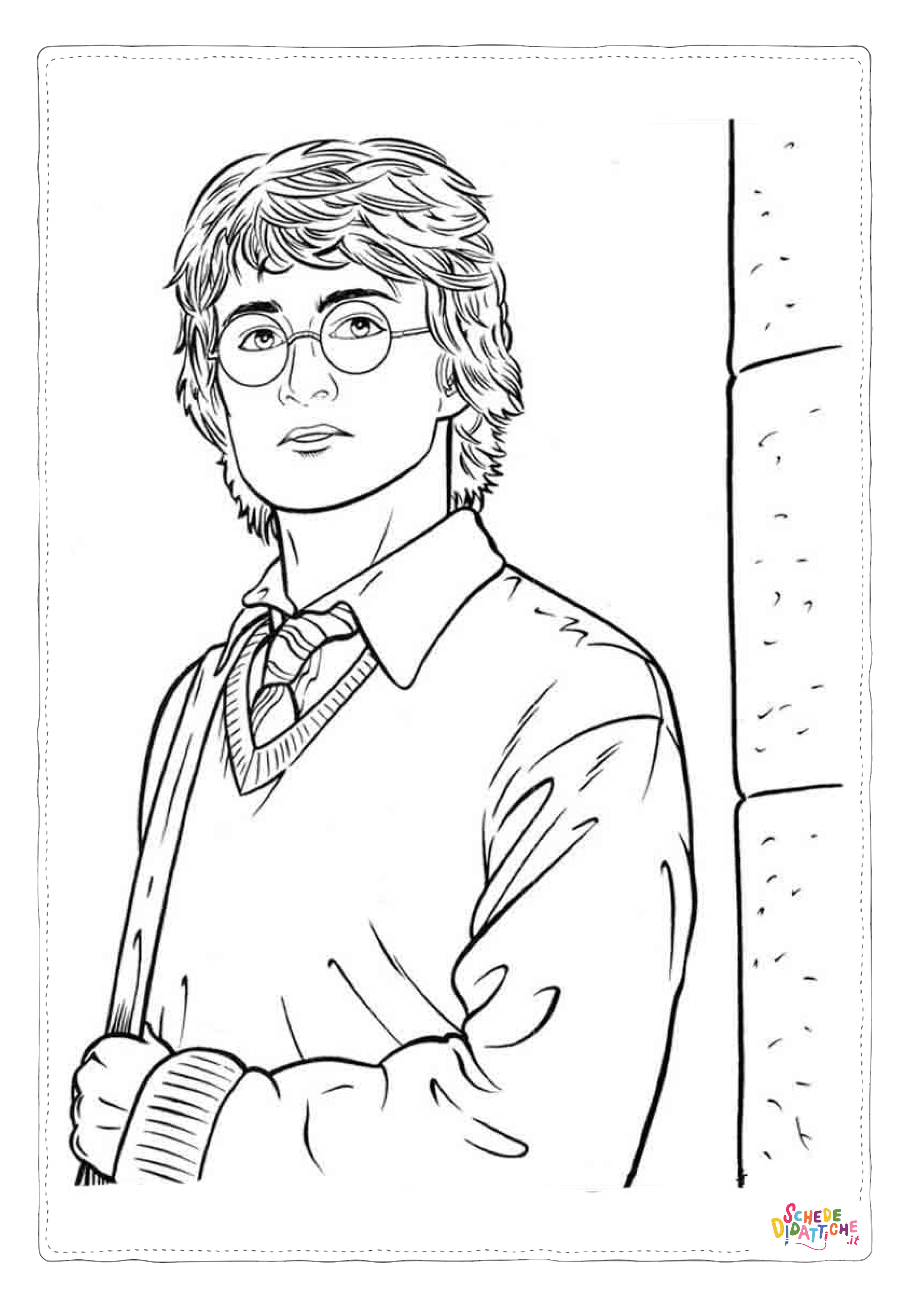 Disegno "Disegno di Harry Potter da stampare e colorare 162" Disegno di Harry Potter da stampare e colorare 162