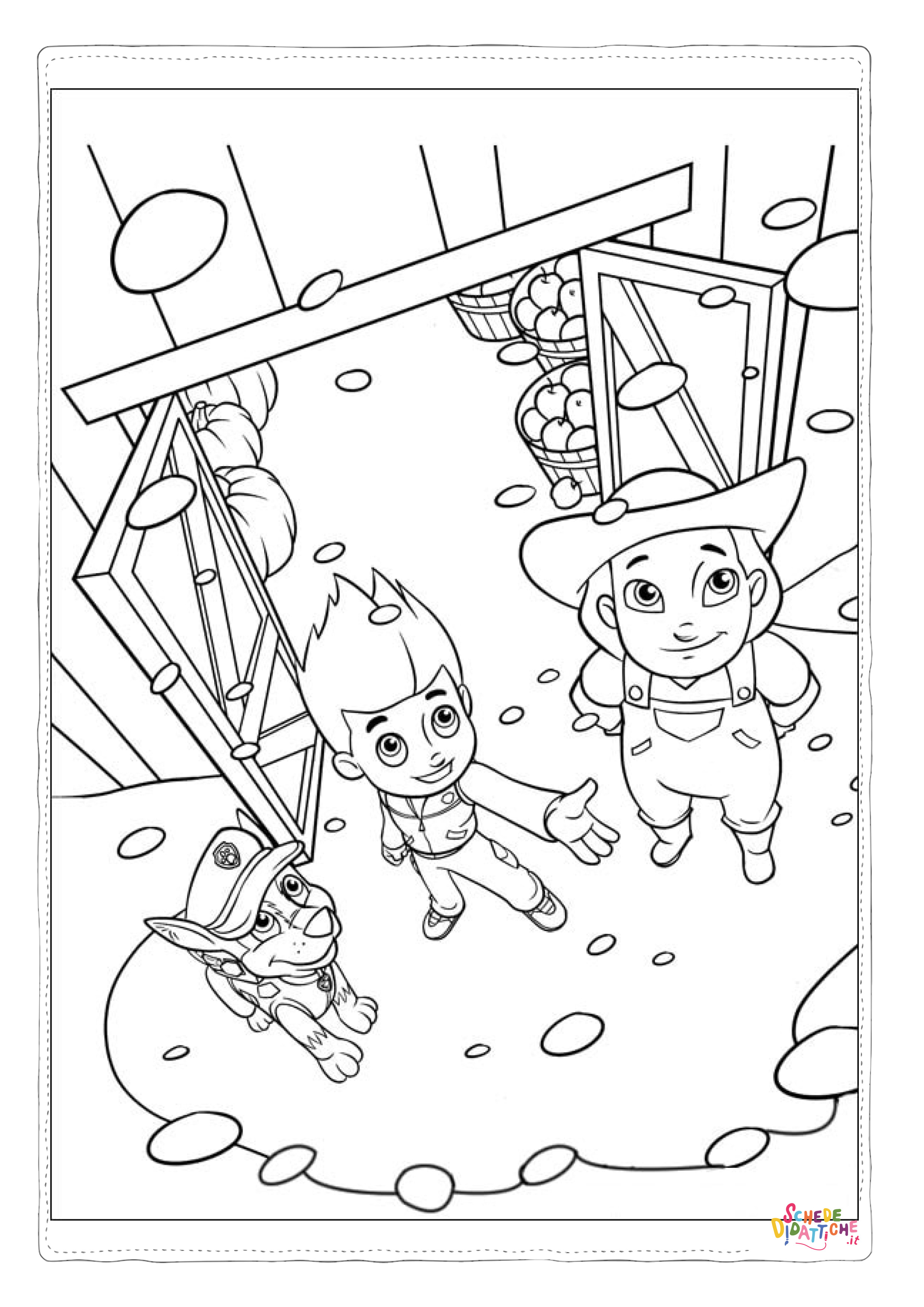 Disegno "Disegno di Paw Patrol - Cane pompiere da stampare e colorare 51" Disegno di Paw Patrol - Cane pompiere da stampare e colorare 51