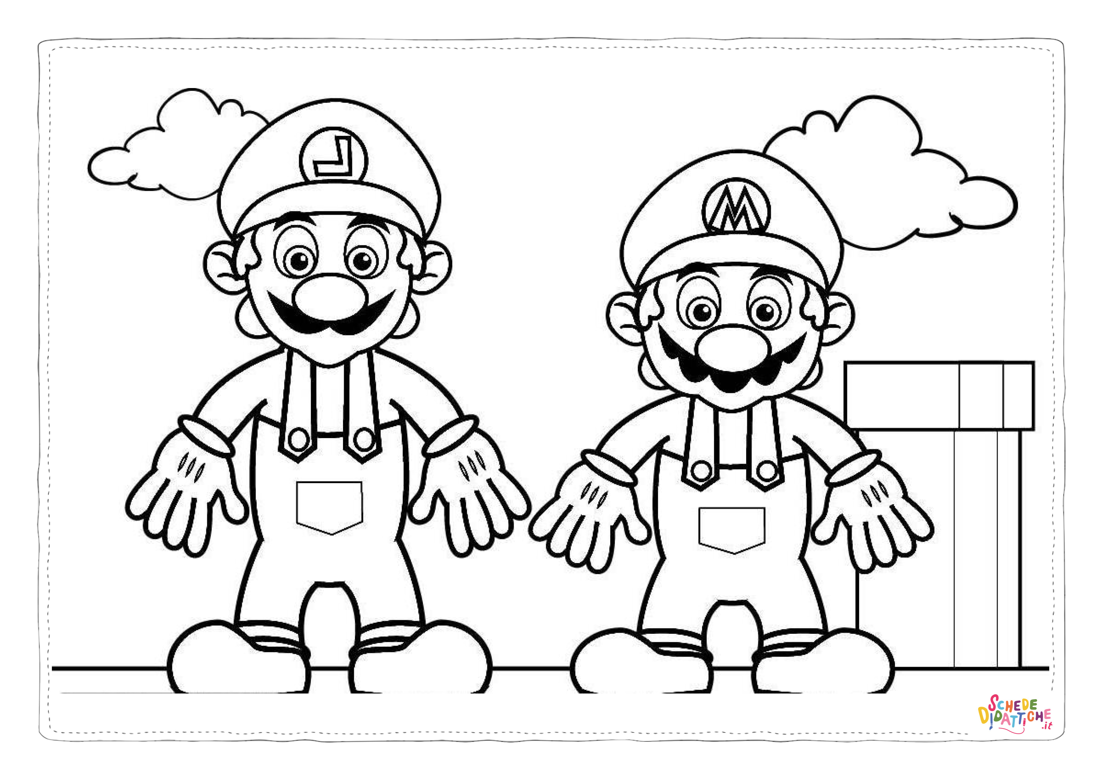Disegno "Disegno di Super Mario da stampare e colorare 69" Disegno di Super Mario da stampare e colorare 69