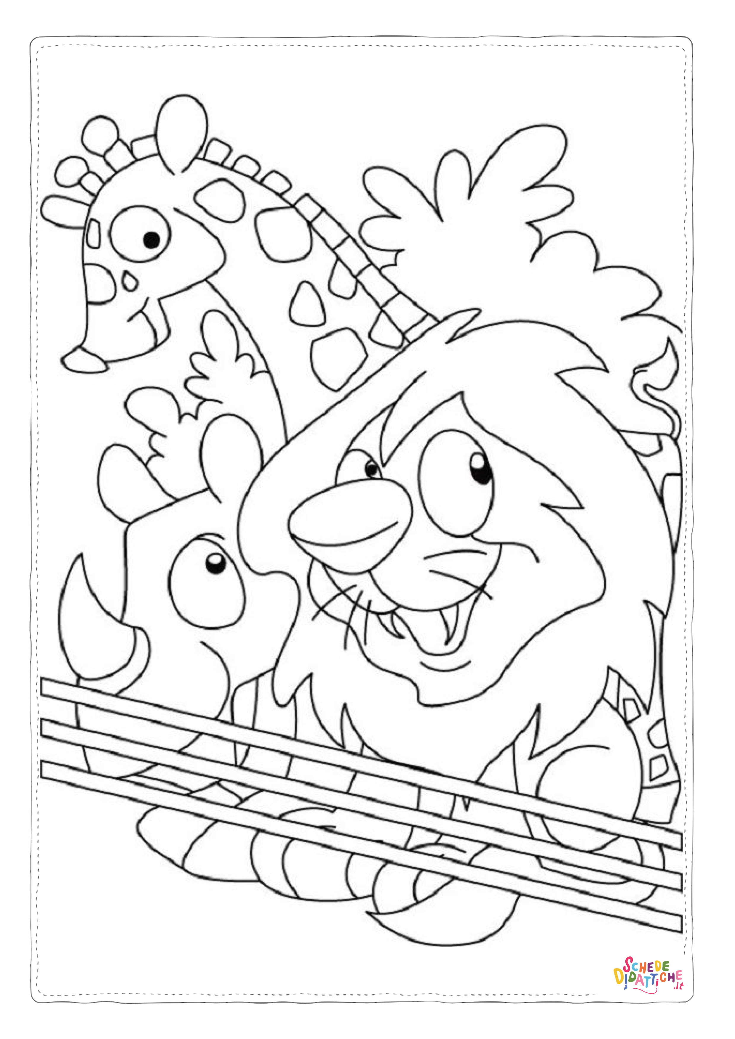 Disegno "Disegno di leone da stampare e colorare 2" Disegno di leone da stampare e colorare 2