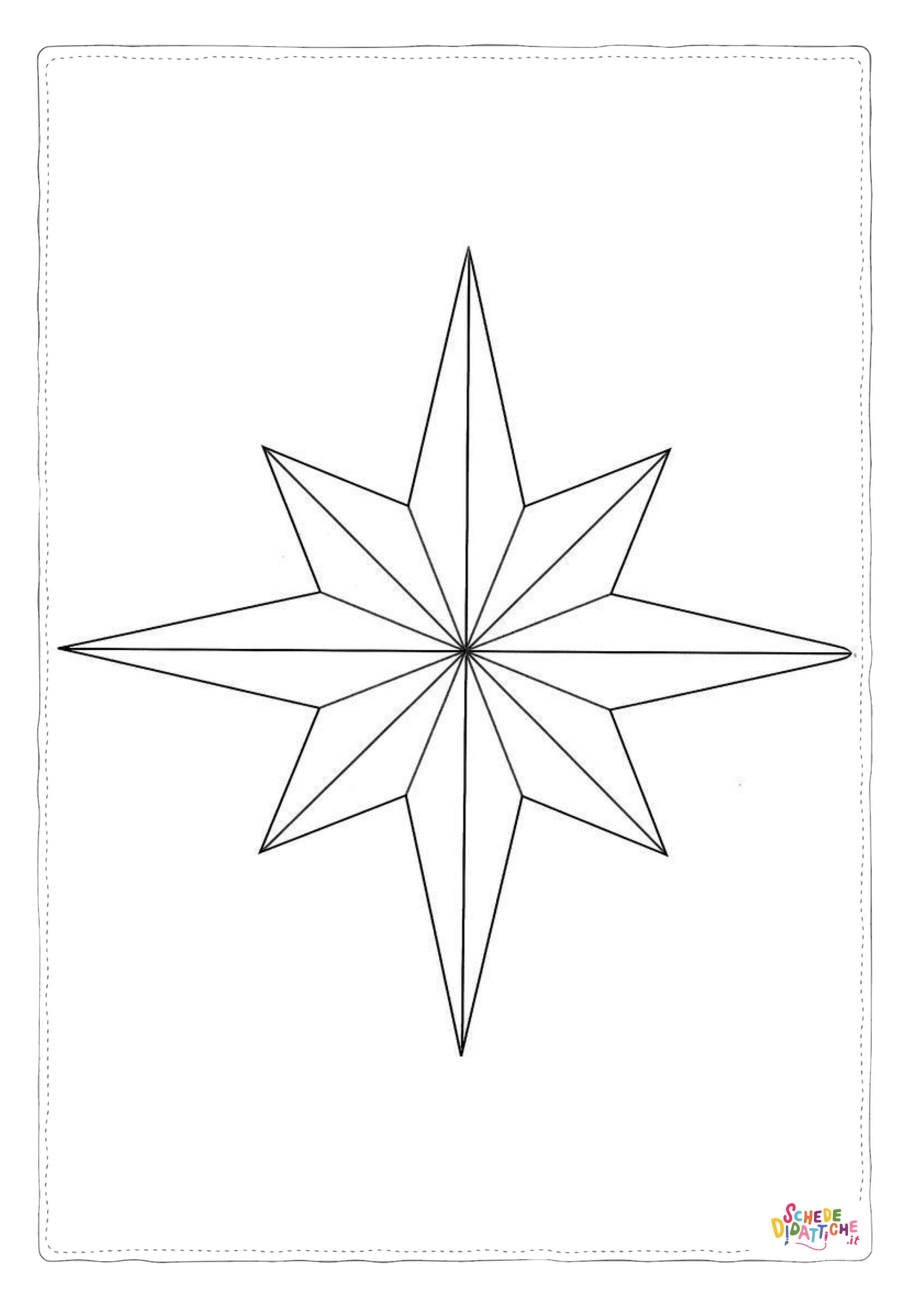 Disegno "Disegno di stella da stampare e colorare 11" Disegno di stella da stampare e colorare 11