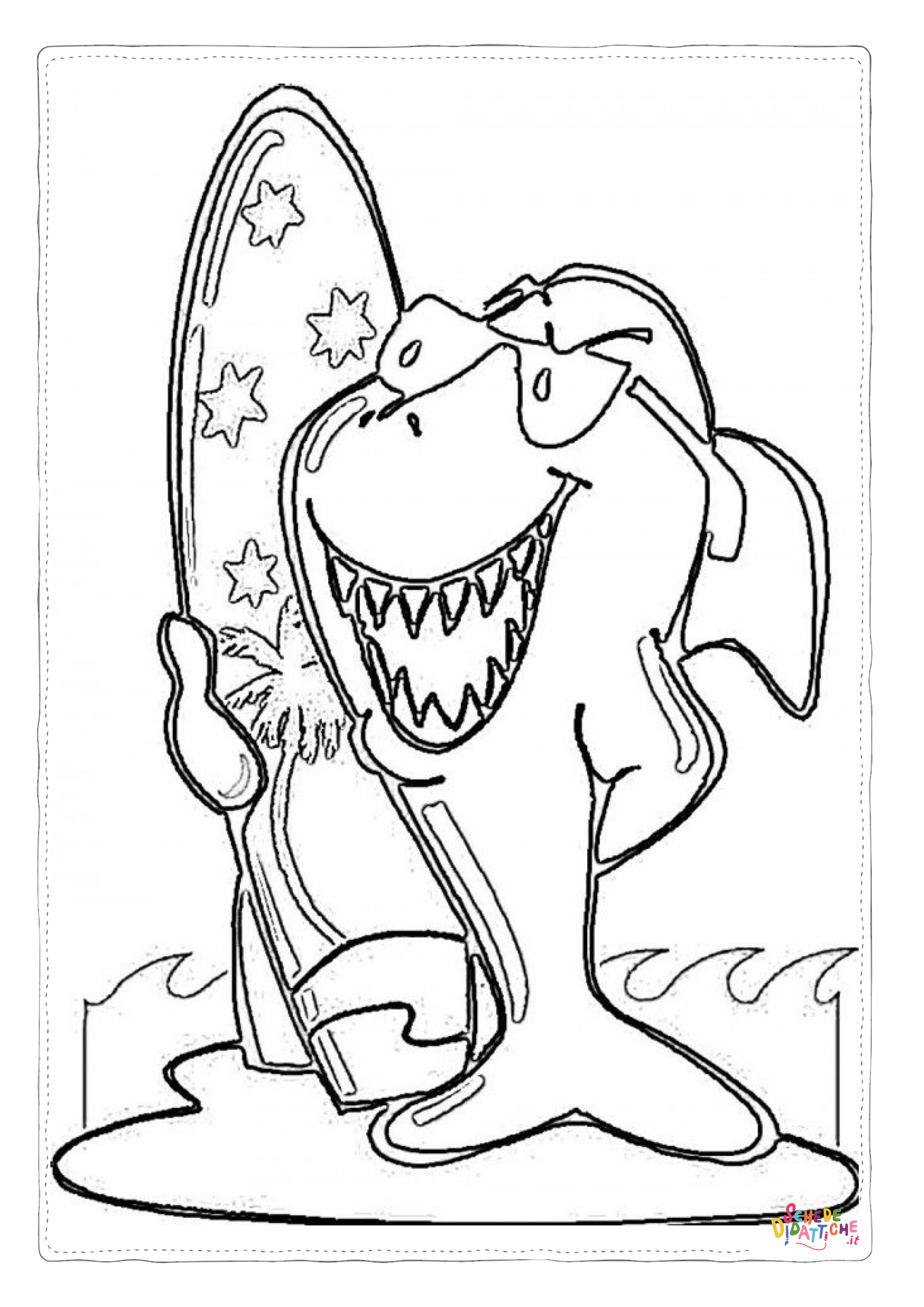 Disegno "Disegno di squalo da stampare e colorare 7" Disegno di squalo da stampare e colorare 7