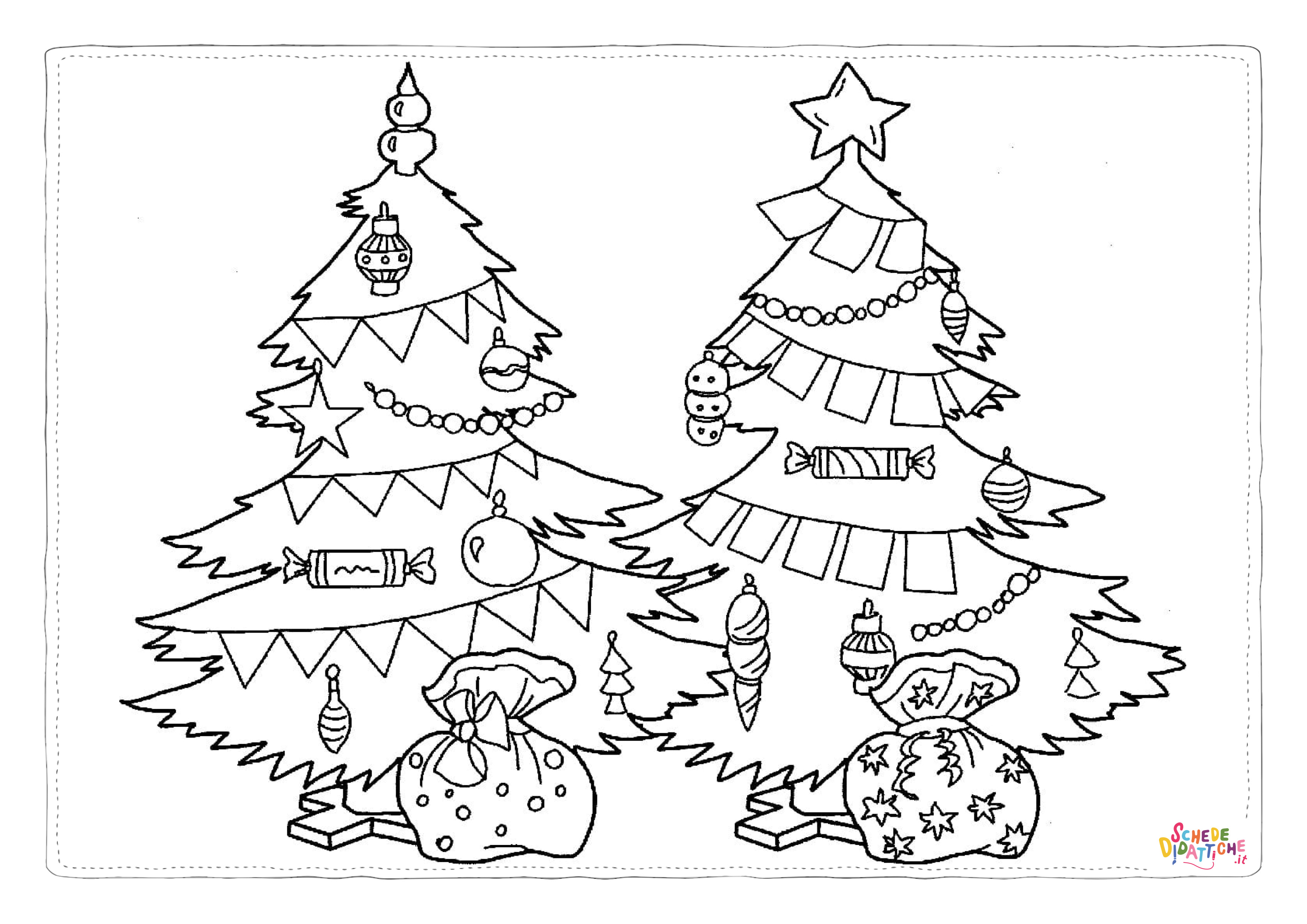 Disegno "Disegno di albero di Natale da stampare e colorare 148" Disegno di albero di Natale da stampare e colorare 148