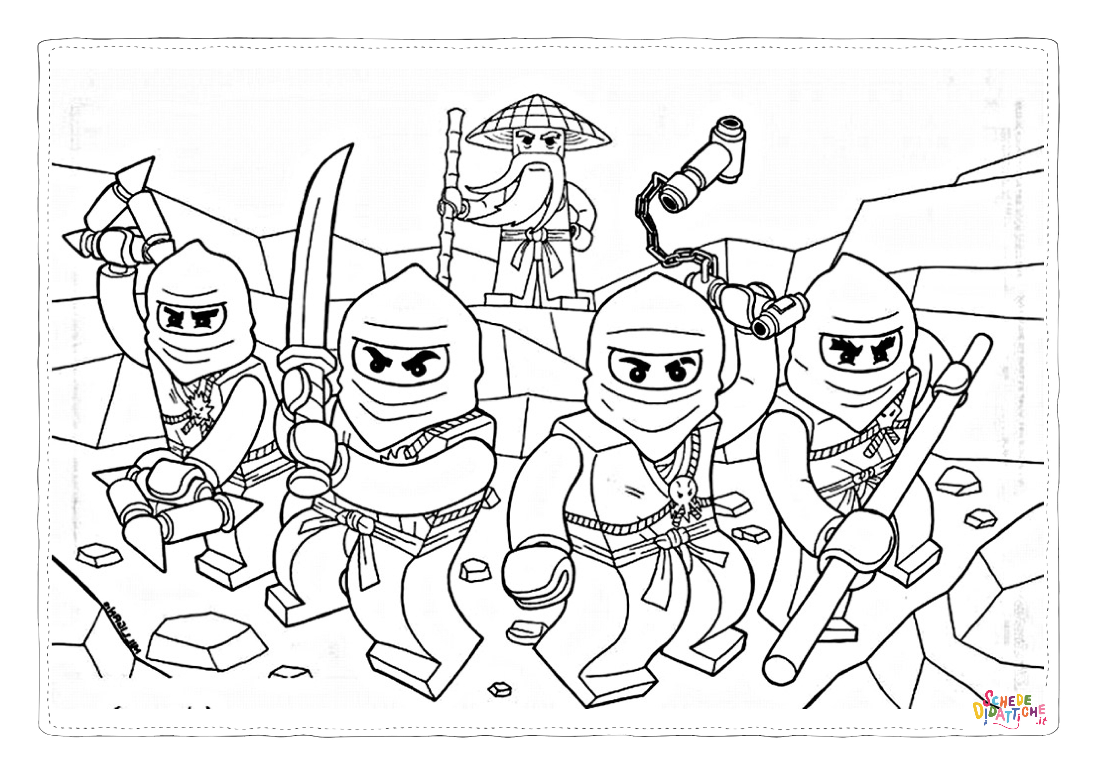 Disegno di Ninja Go da stampare e colorare 4