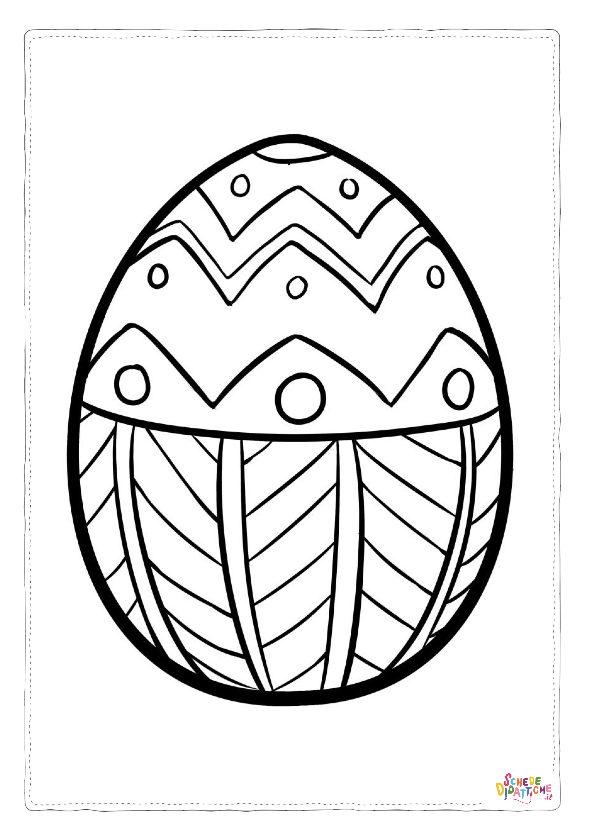 Disegno "Disegno di uovo di Pasqua da stampare e colorare 153" Disegno di uovo di Pasqua da stampare e colorare 153