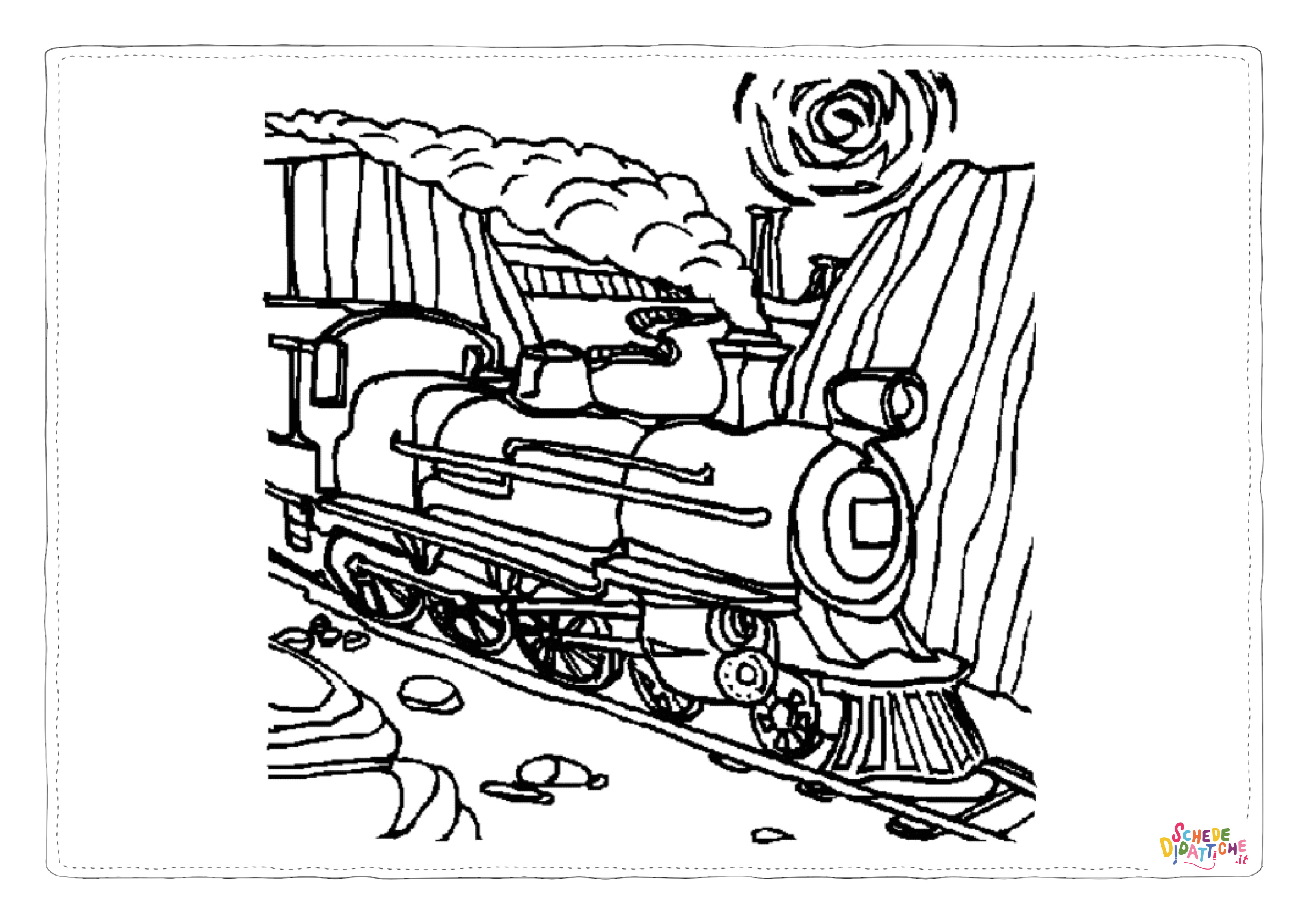 Disegno di treno da stampare e colorare 41