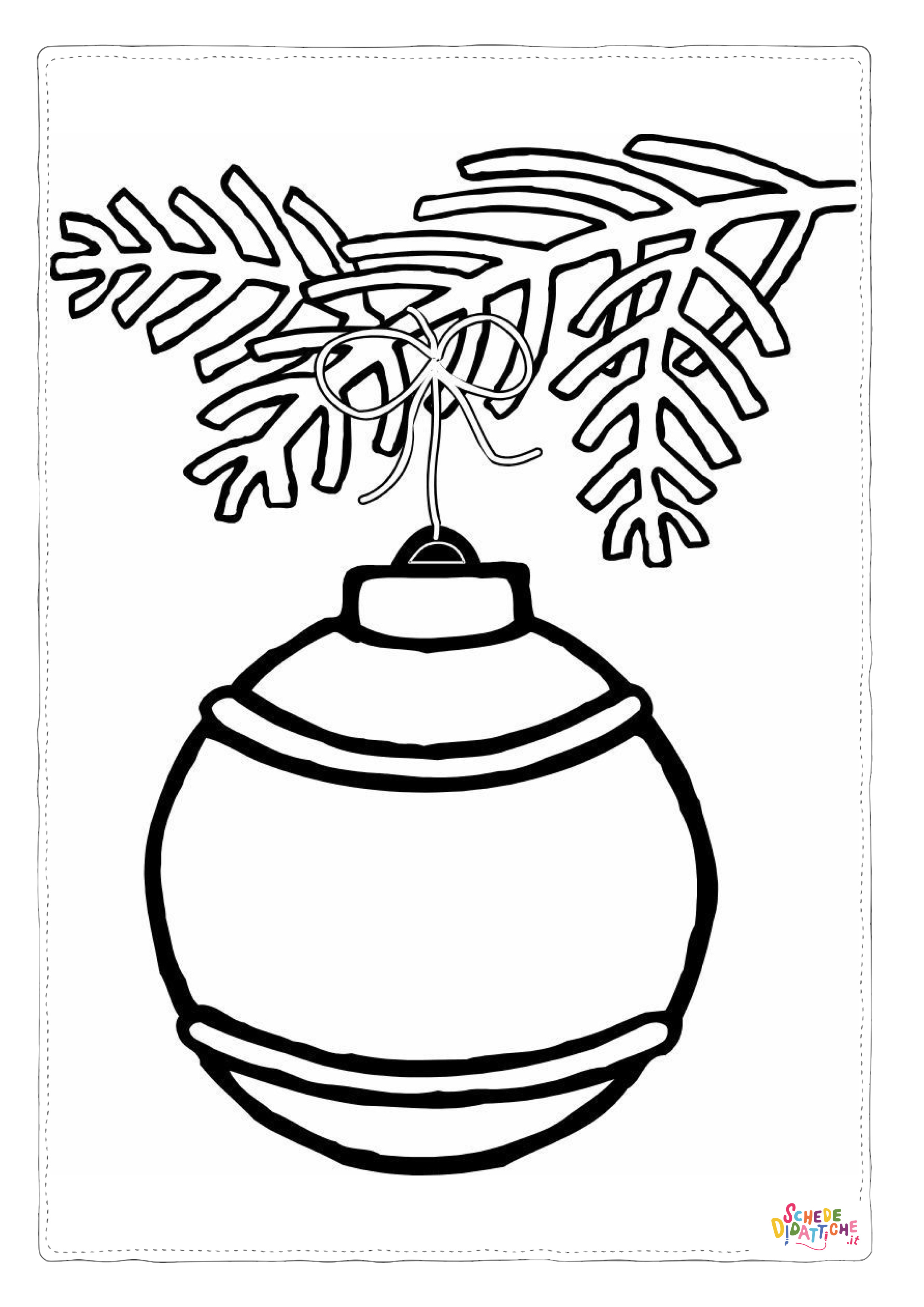Disegno "Disegno di palla di Natale da stampare e colorare 57" Disegno di palla di Natale da stampare e colorare 57