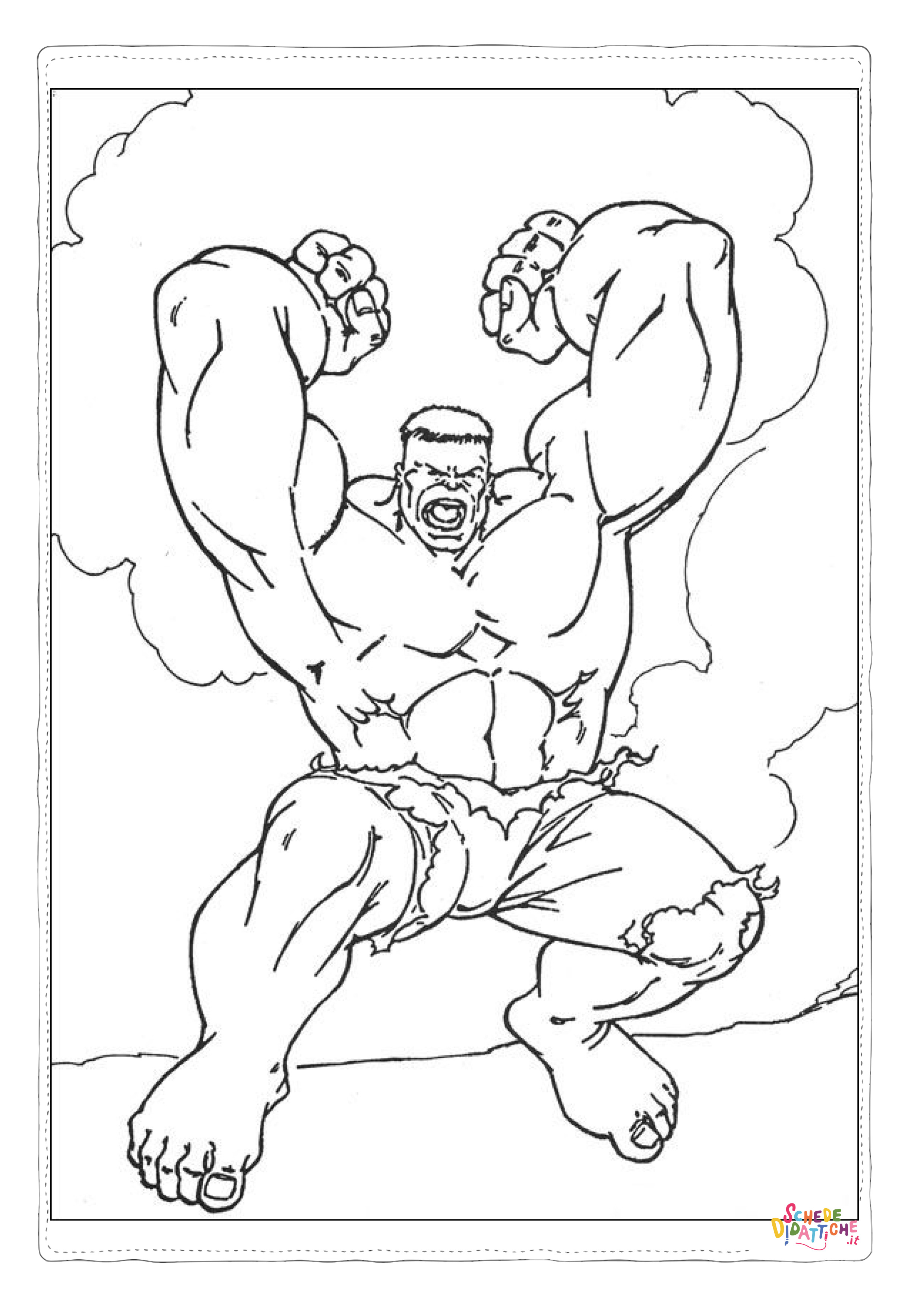 Disegno di Hulk da stampare e colorare 27