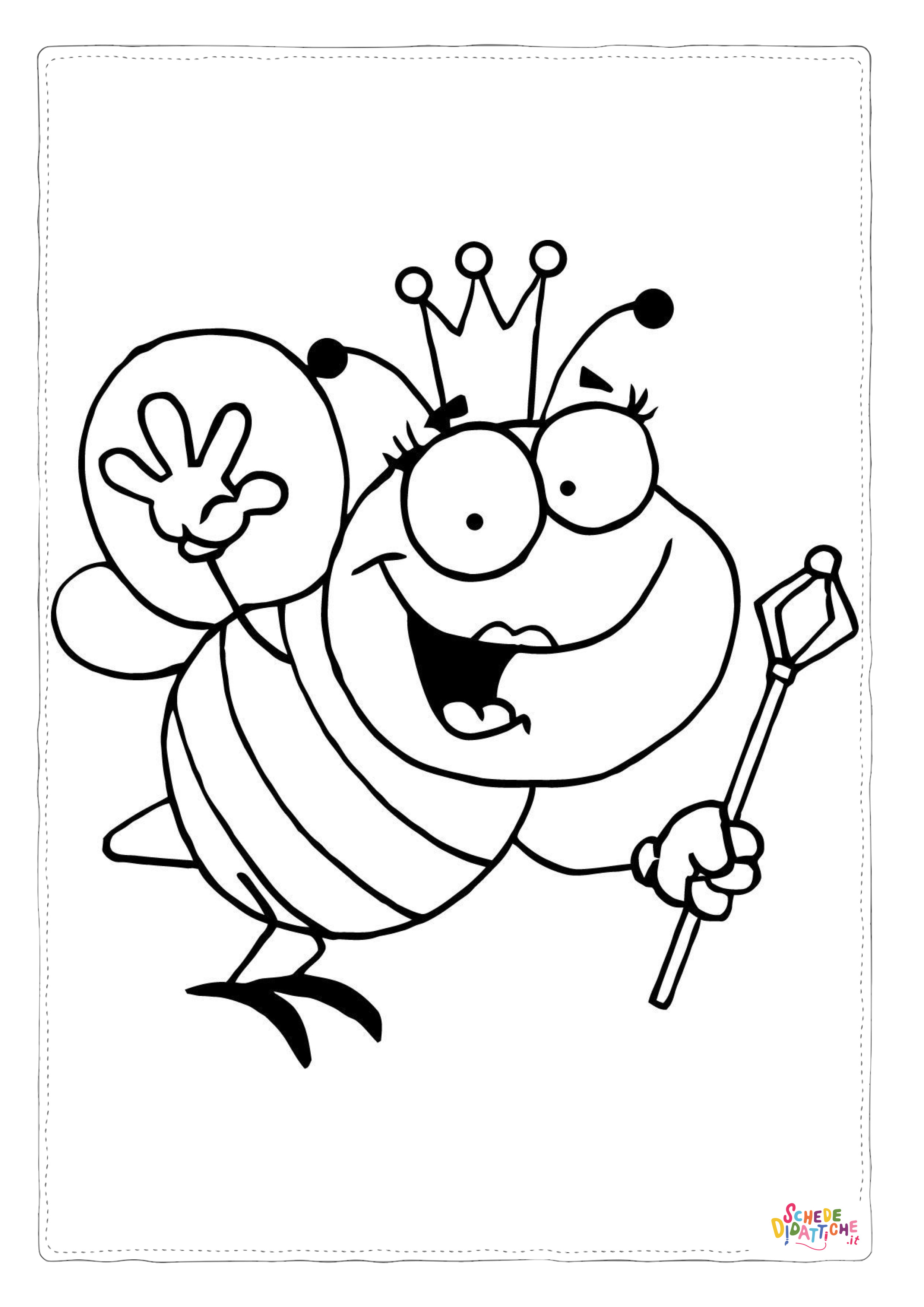 Disegno "Disegno di ape da stampare e colorare 3" Disegno di ape da stampare e colorare 3