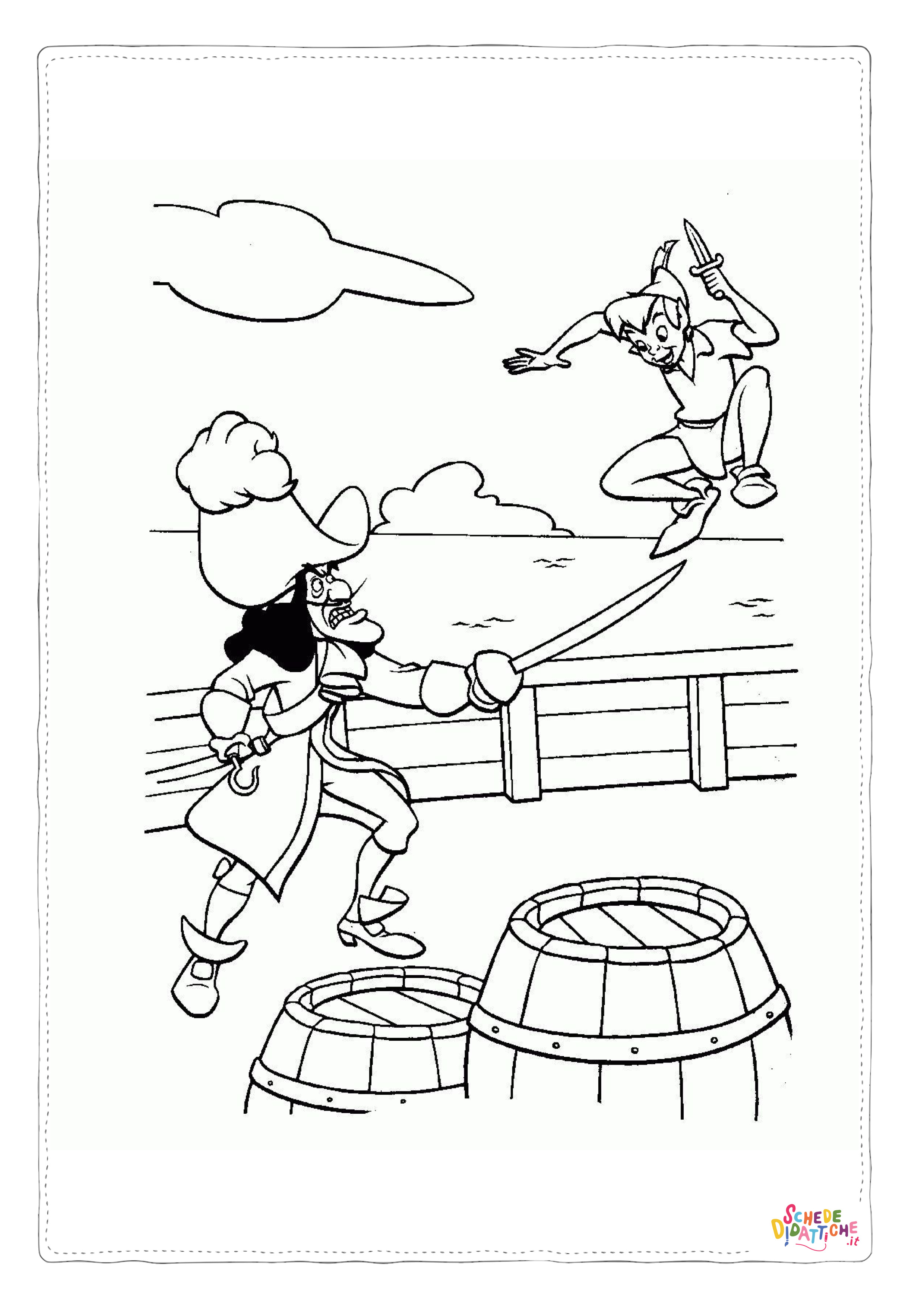Disegno "Disegno di Peter Pan da stampare e colorare 102" Disegno di Peter Pan da stampare e colorare 102