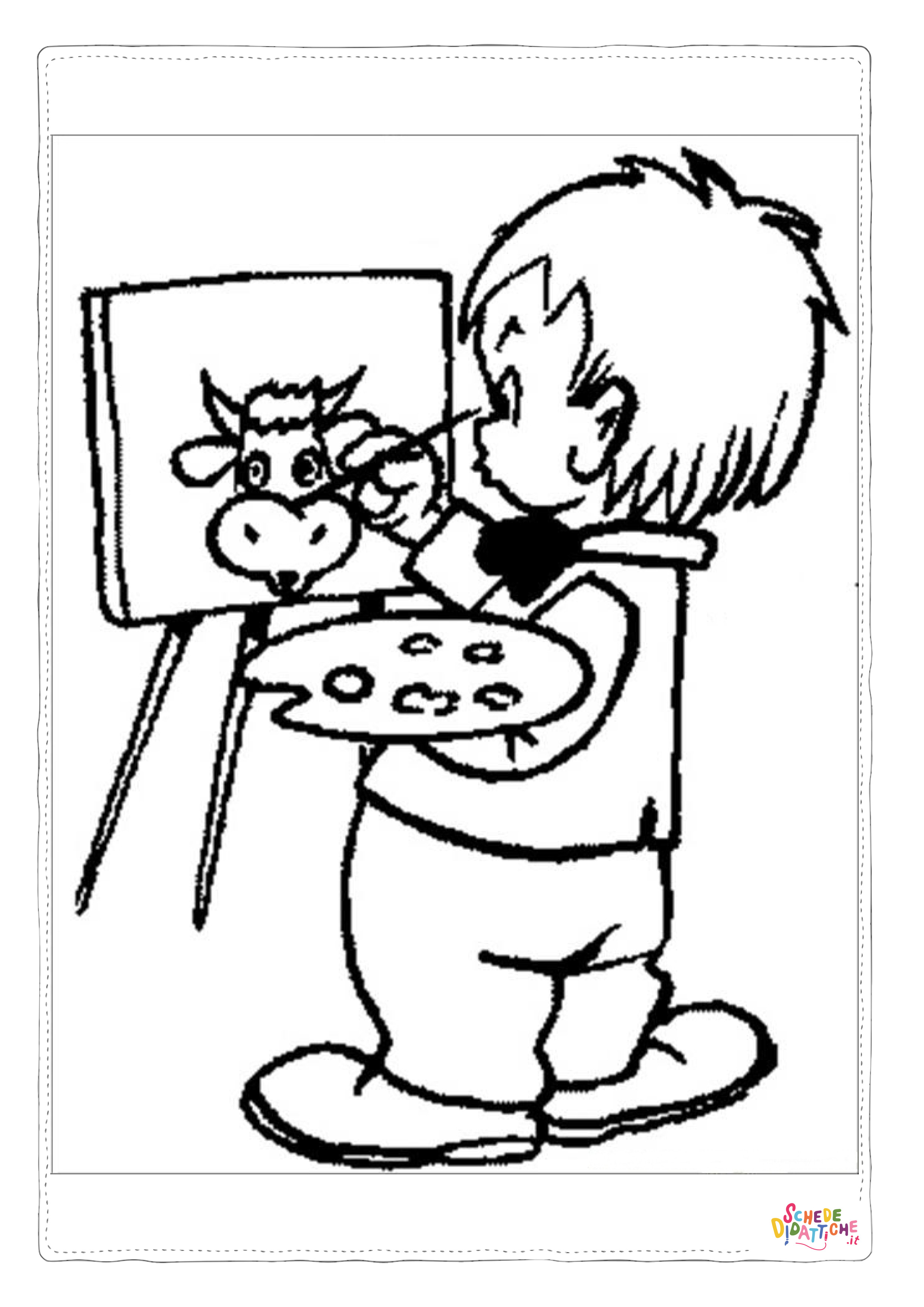 Disegno "Disegno di artista da stampare e colorare 4" Disegno di artista da stampare e colorare 4