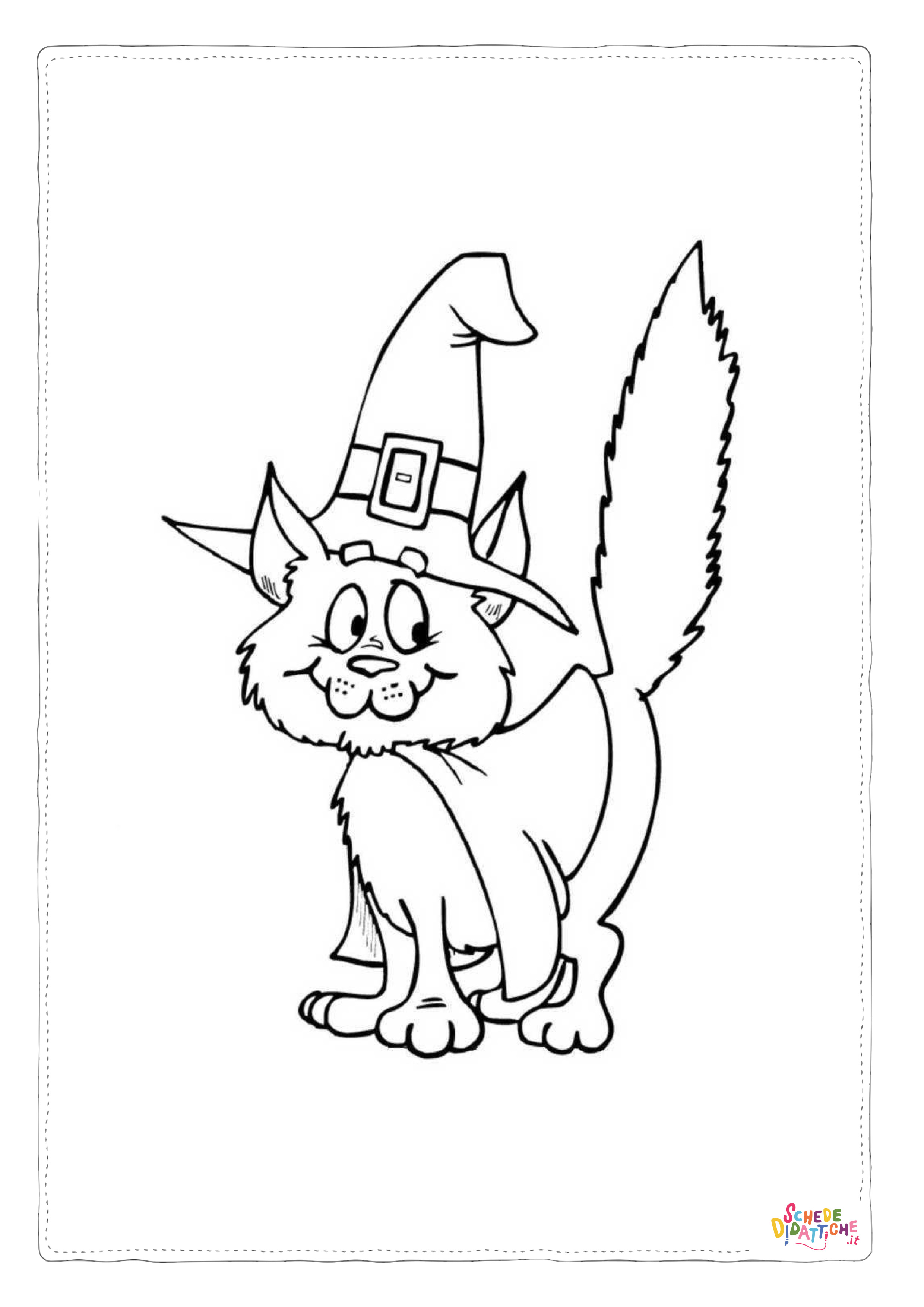 Disegno "Disegno di gatto di halloween da stampare e colorare 28" Disegno di gatto di halloween da stampare e colorare 28