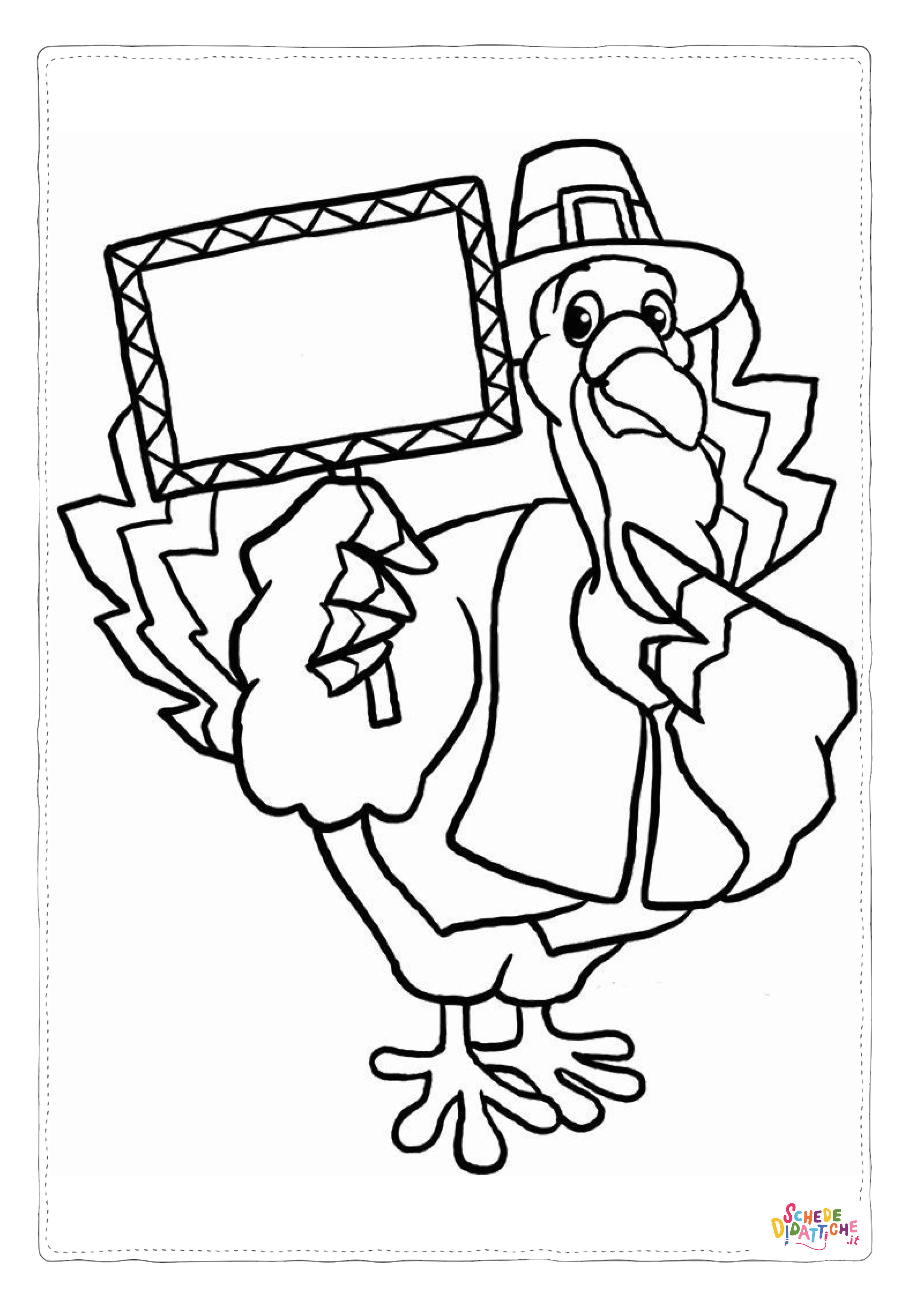 Disegno "Disegno di tacchino da stampare e colorare 96" Disegno di tacchino da stampare e colorare 96