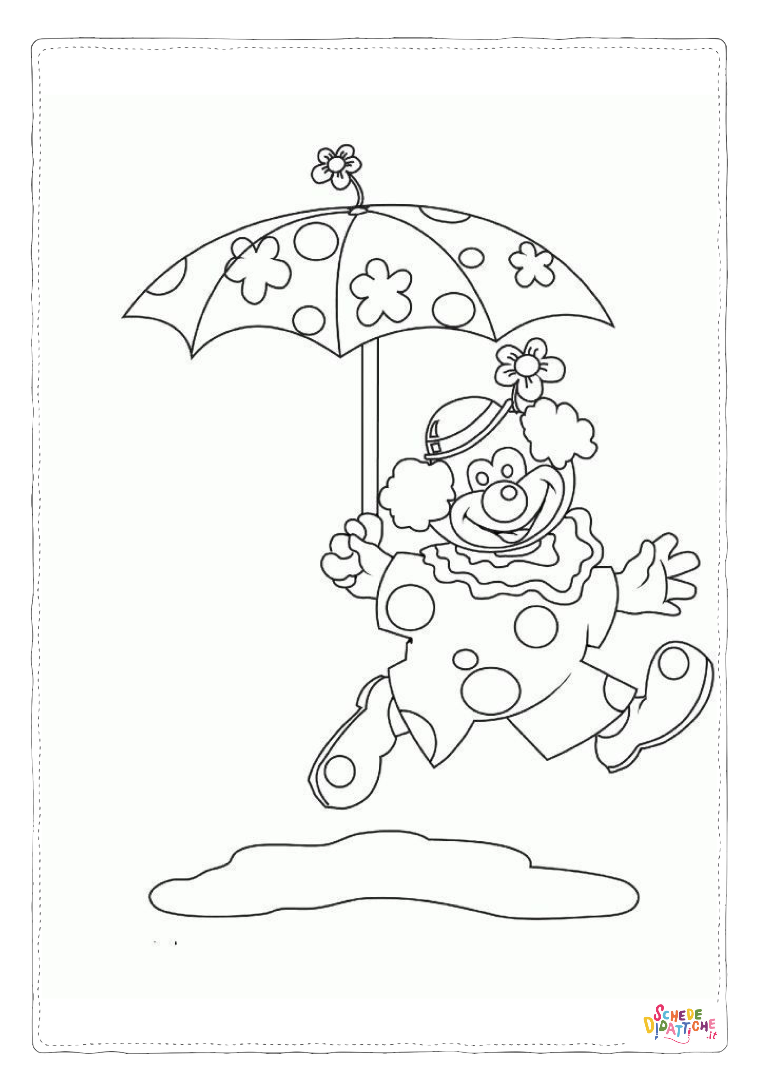 Disegno di clown da stampare e colorare 47