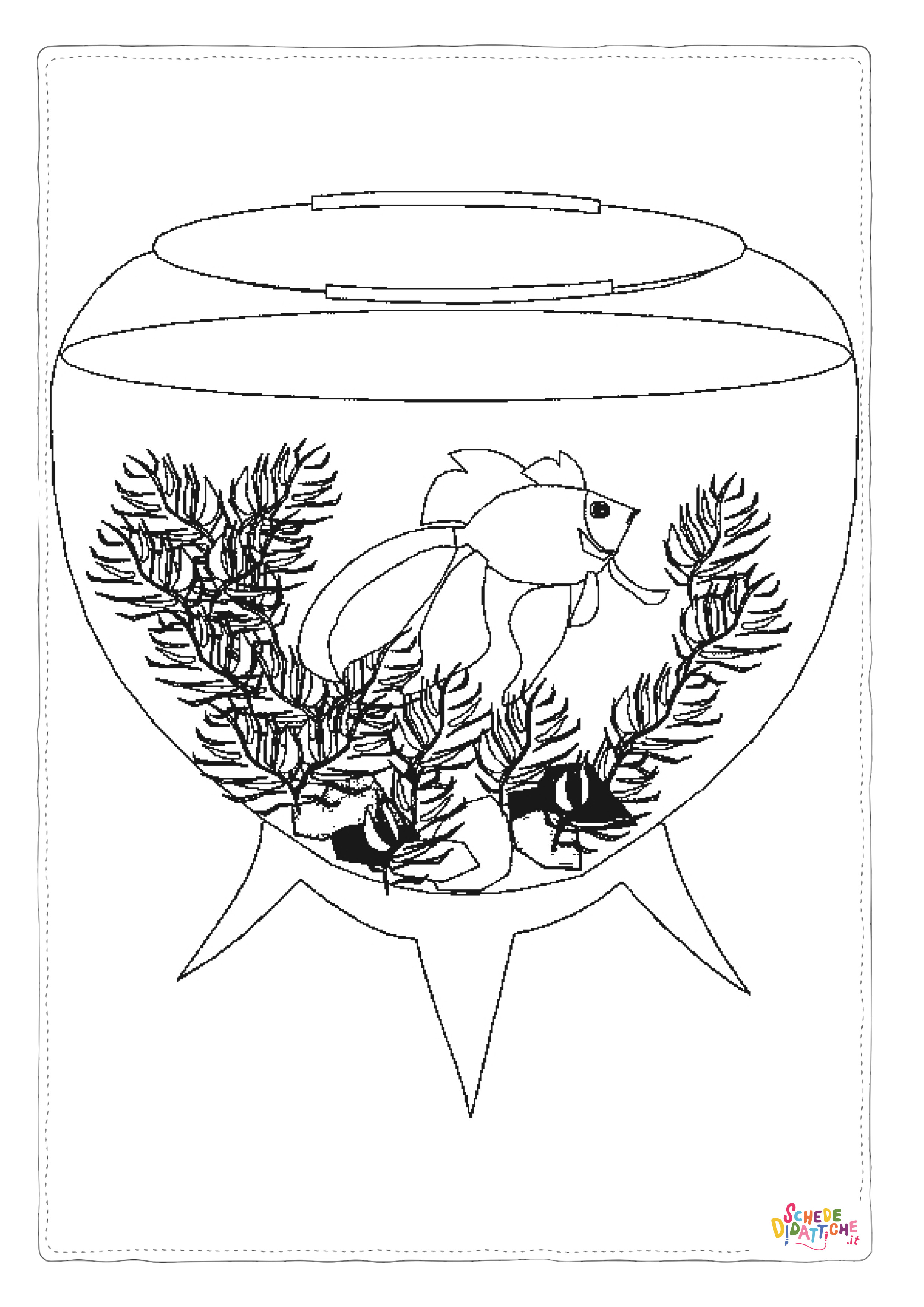 Disegno "Disegno di pesce da stampare e colorare 208" Disegno di pesce da stampare e colorare 208