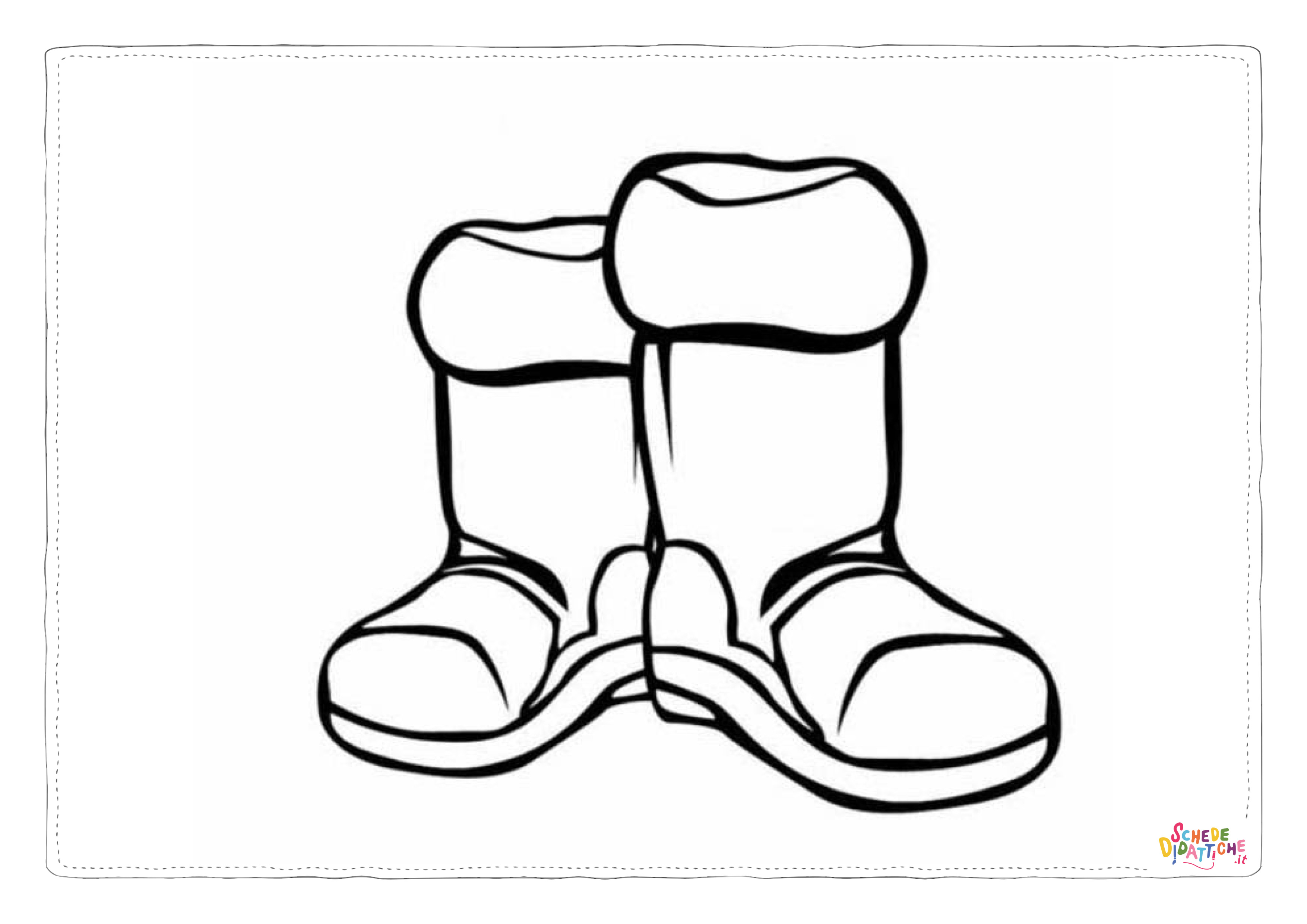 Disegno "Disegno di scarpa natalizia da stampare e colorare 6" Disegno di scarpa natalizia da stampare e colorare 6