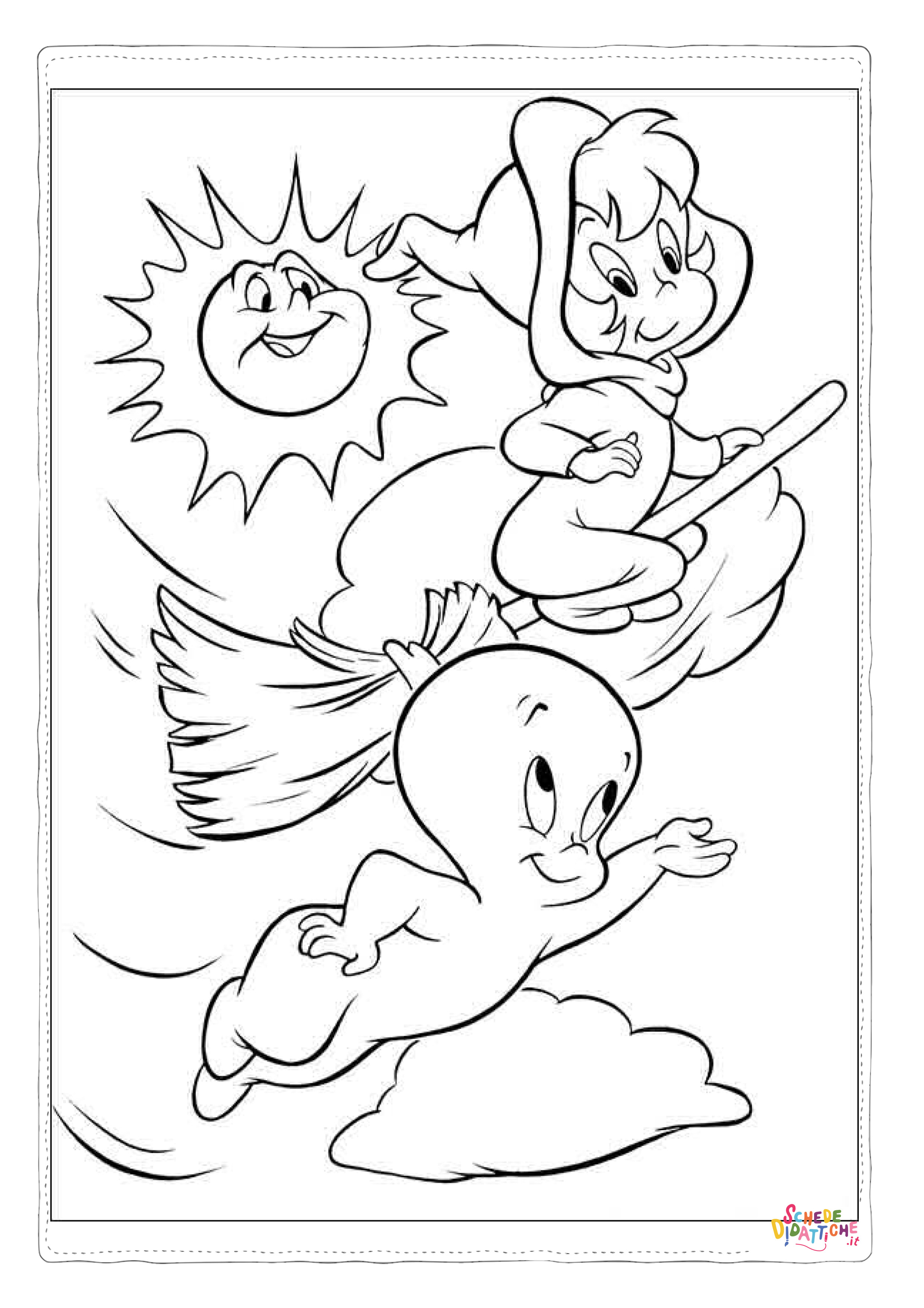 Disegno "Disegno di Casper da stampare e colorare 6" Disegno di Casper da stampare e colorare 6