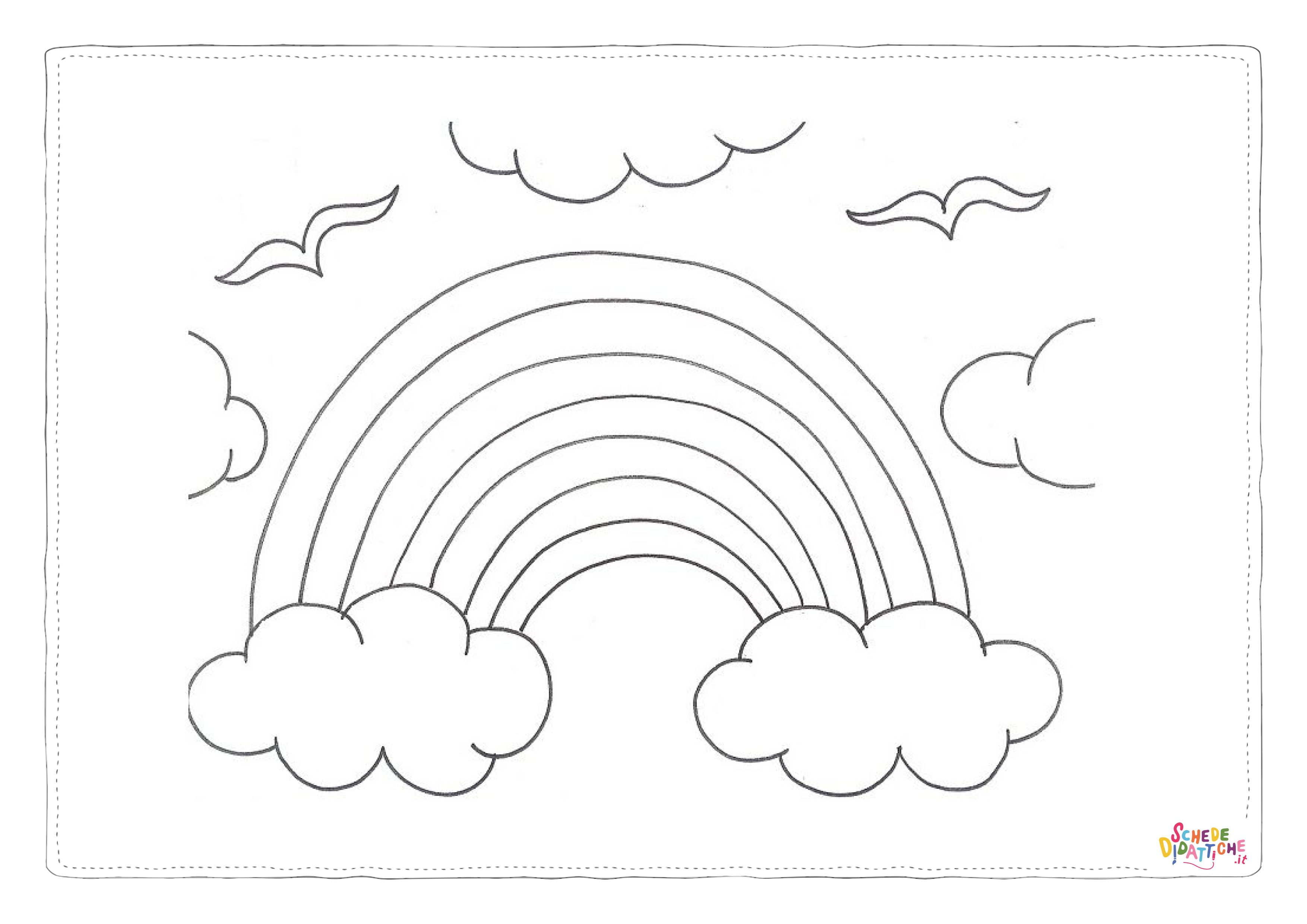 Disegno "Disegno di arcobaleno da stampare e colorare 25" Disegno di arcobaleno da stampare e colorare 25