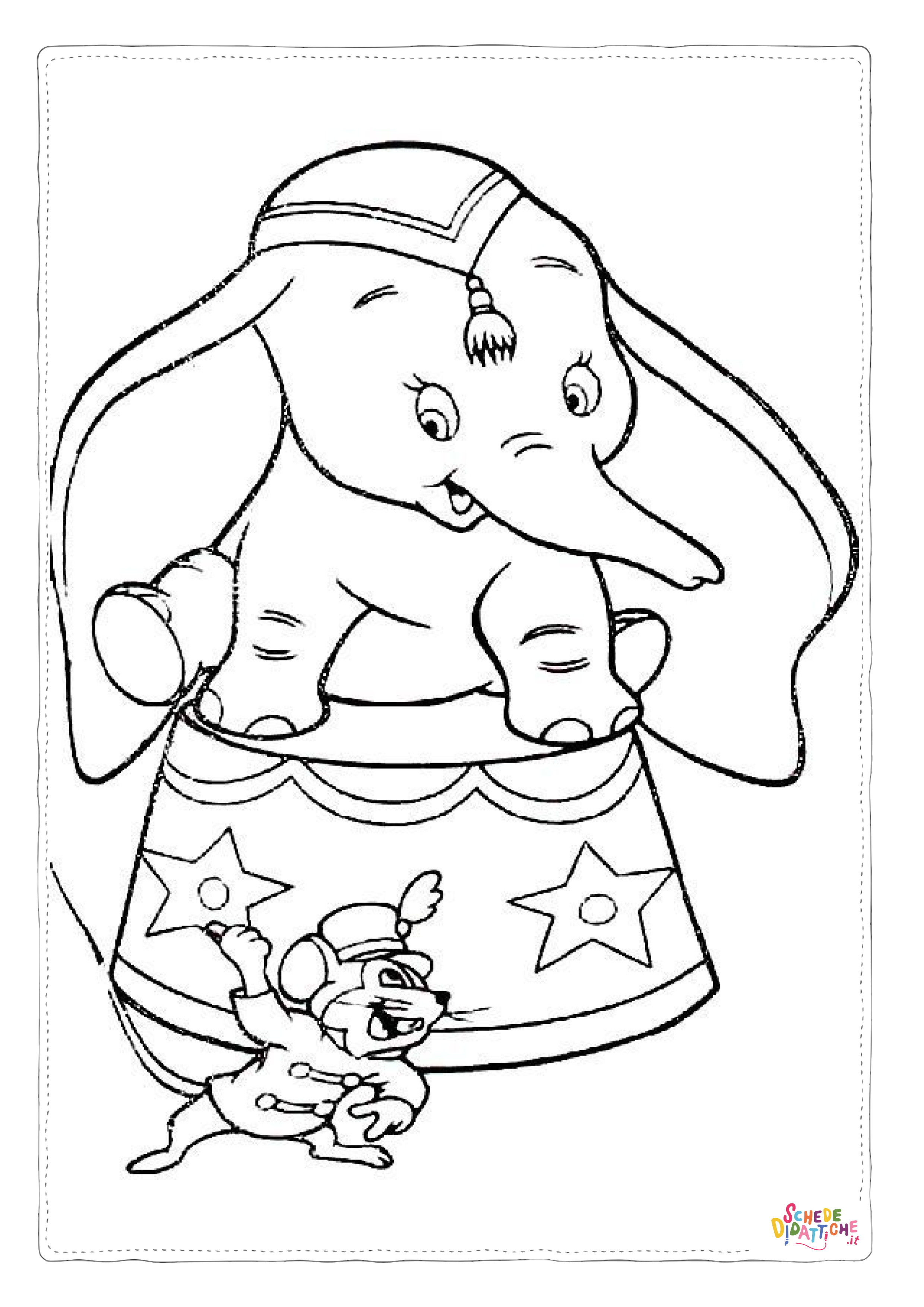 Disegno "Disegno di Dumbo da stampare e colorare 72" Disegno di Dumbo da stampare e colorare 72