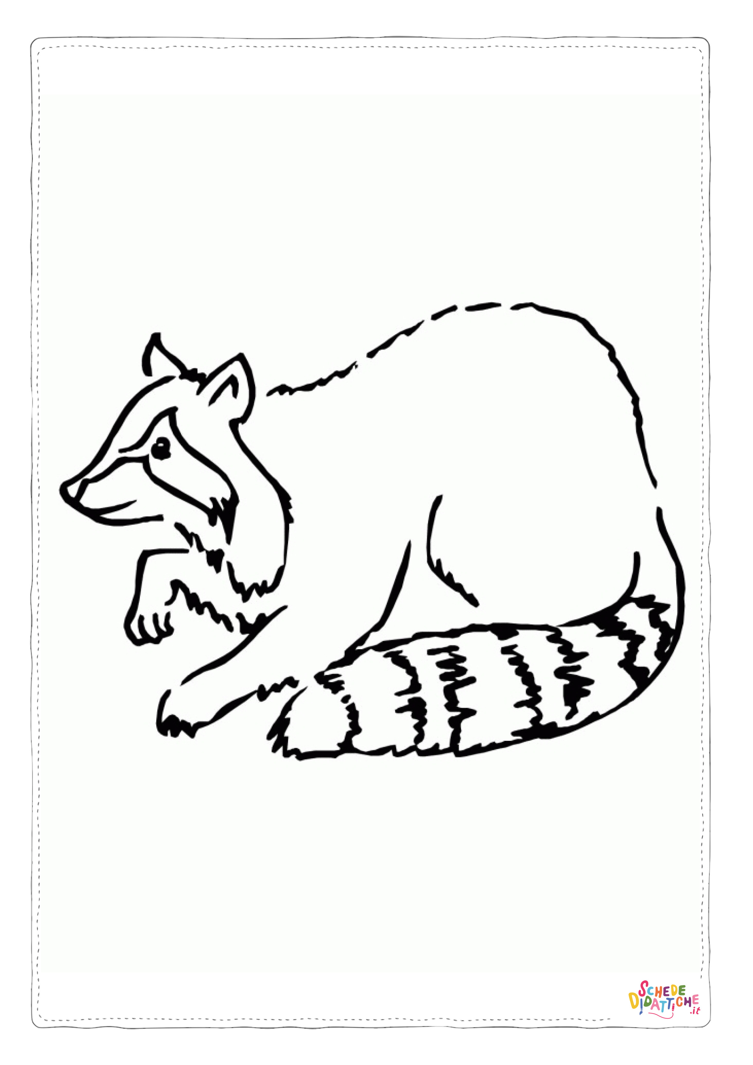 Disegno di procione da stampare e colorare 9