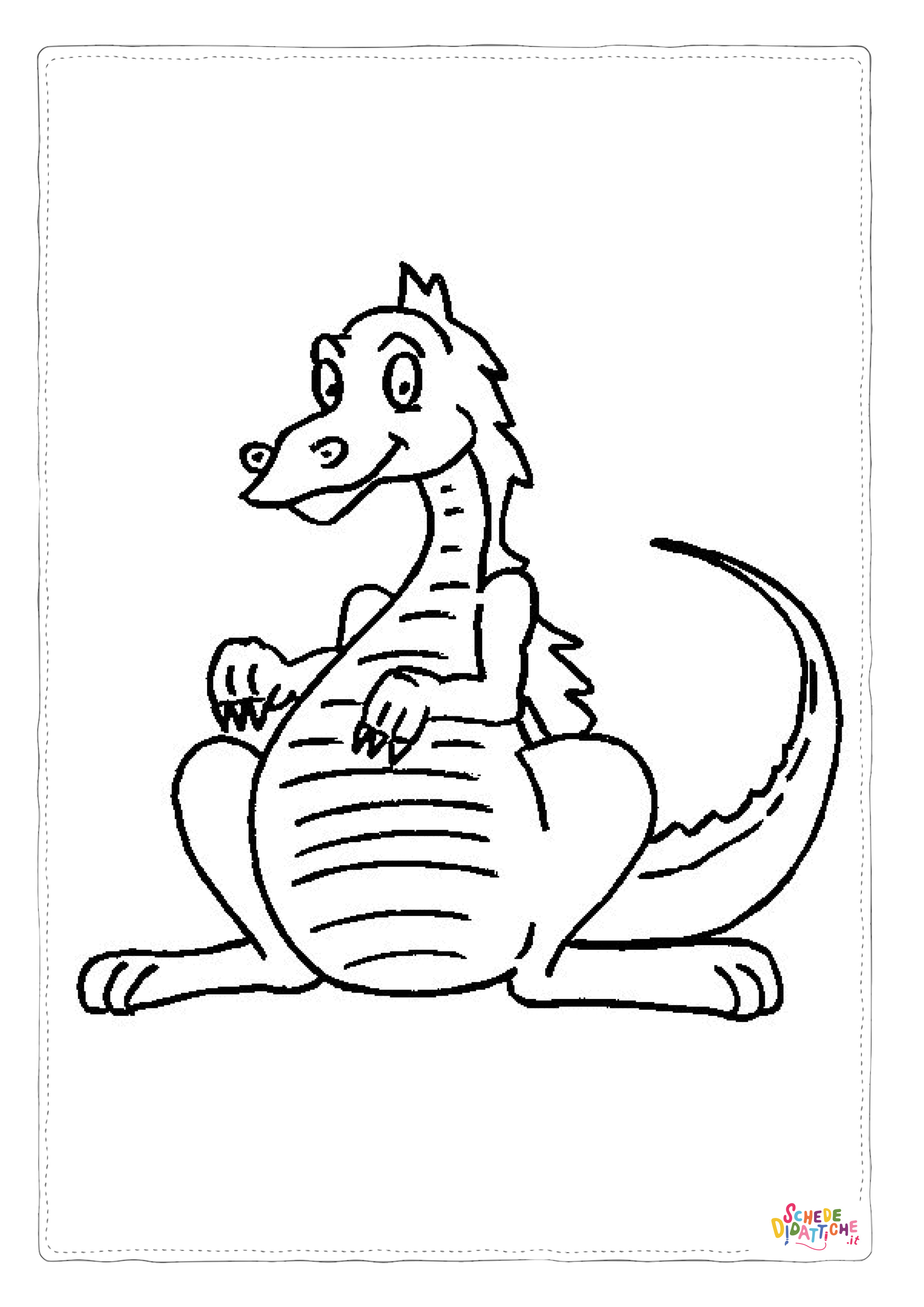 Disegno "Disegno di dragone da stampare e colorare 127" Disegno di dragone da stampare e colorare 127