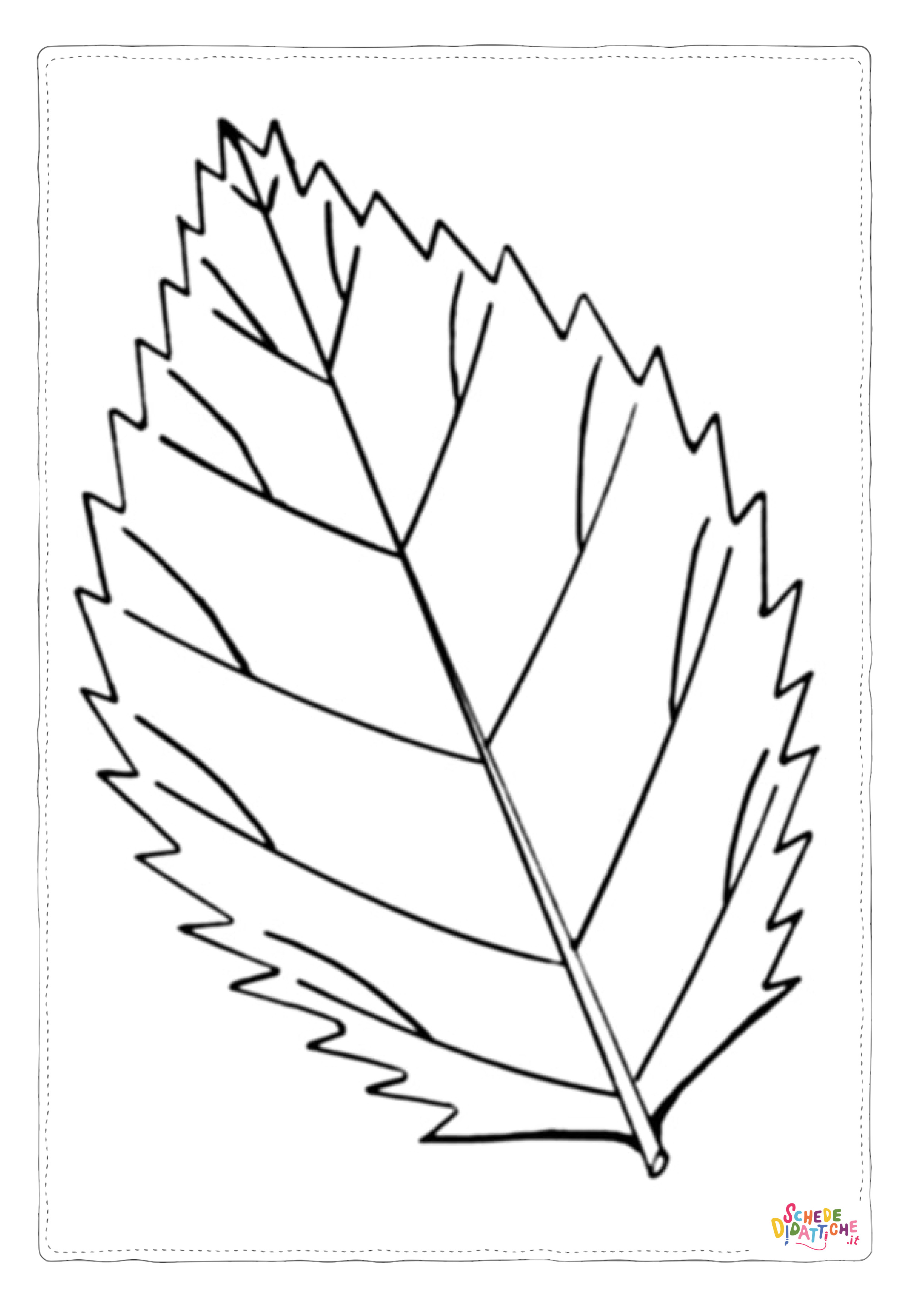 Disegno "Disegno di foglia da stampare e colorare 184" Disegno di foglia da stampare e colorare 184