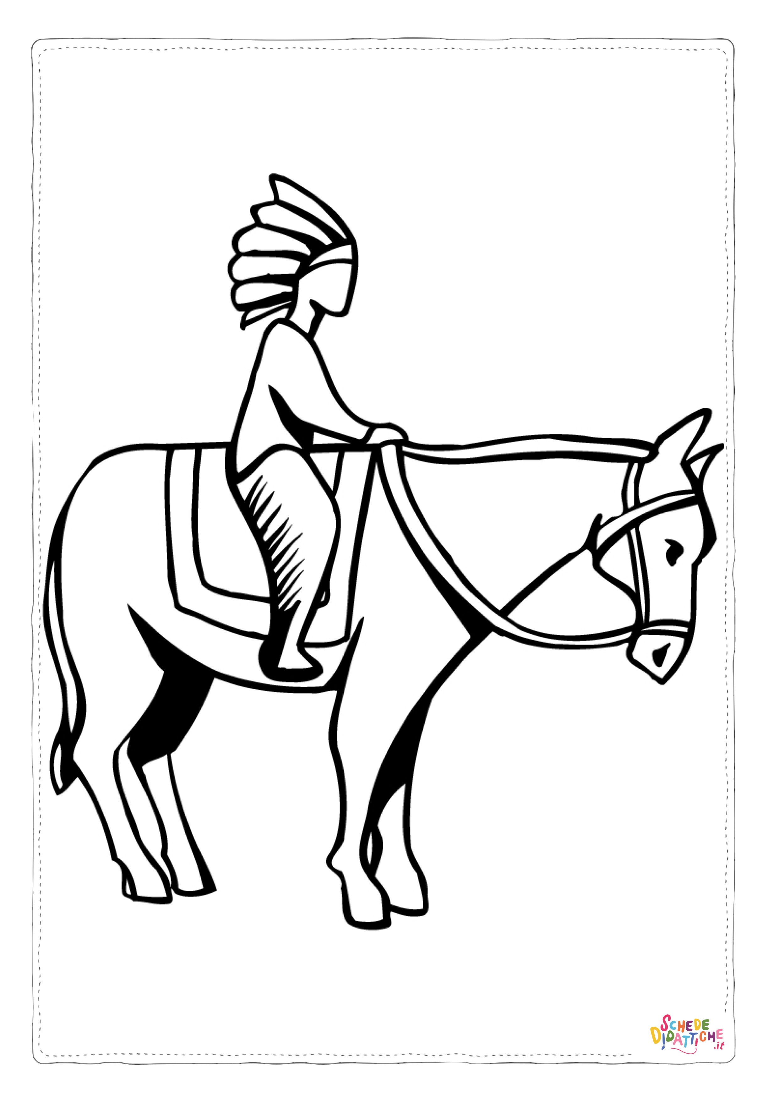 Disegno "Disegno di Indiani d'America da stampare e colorare" Disegno di Indiani d'America da stampare e colorare