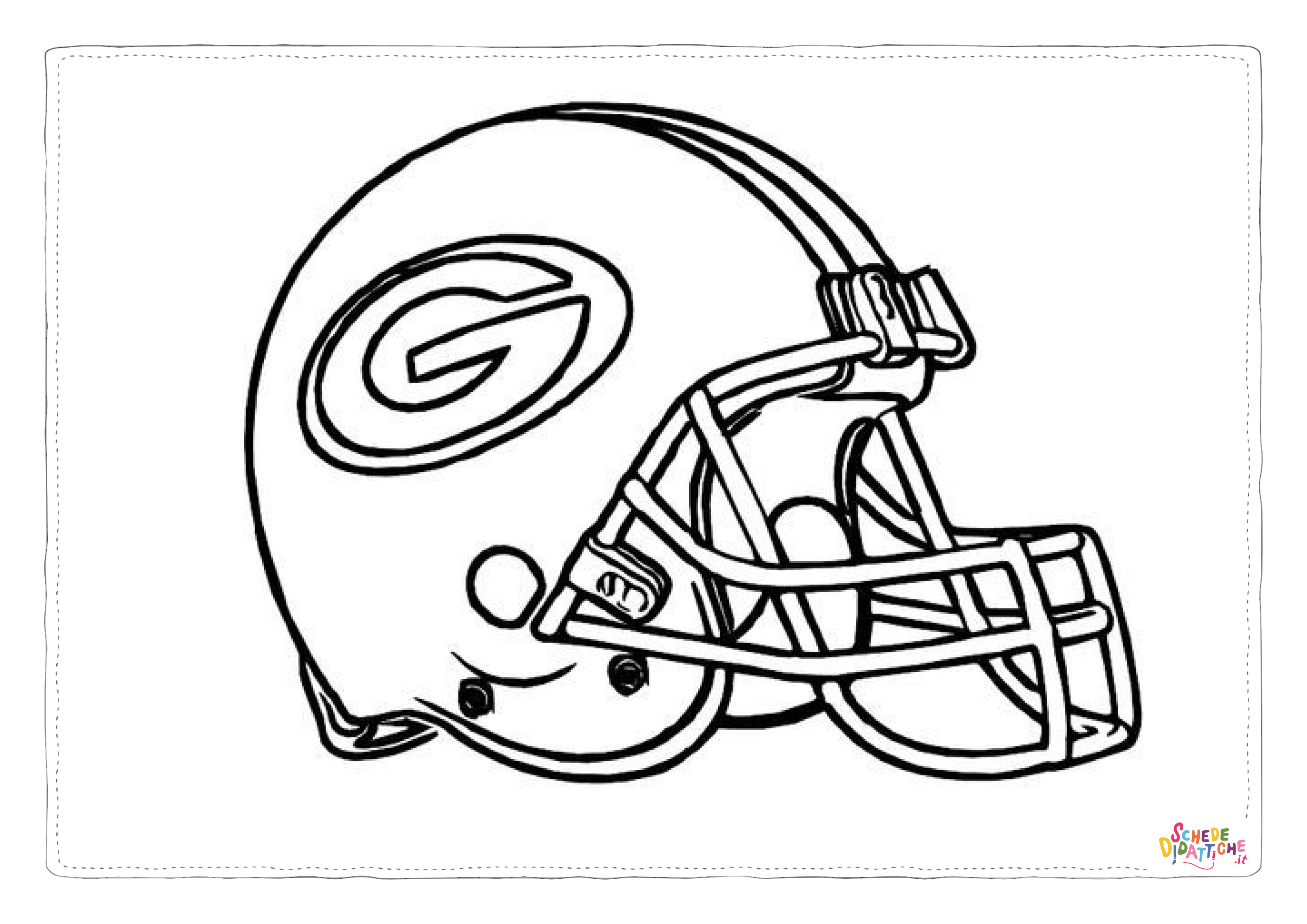 Disegno "Disegno di football americano da stampare e colorare 95" Disegno di football americano da stampare e colorare 95