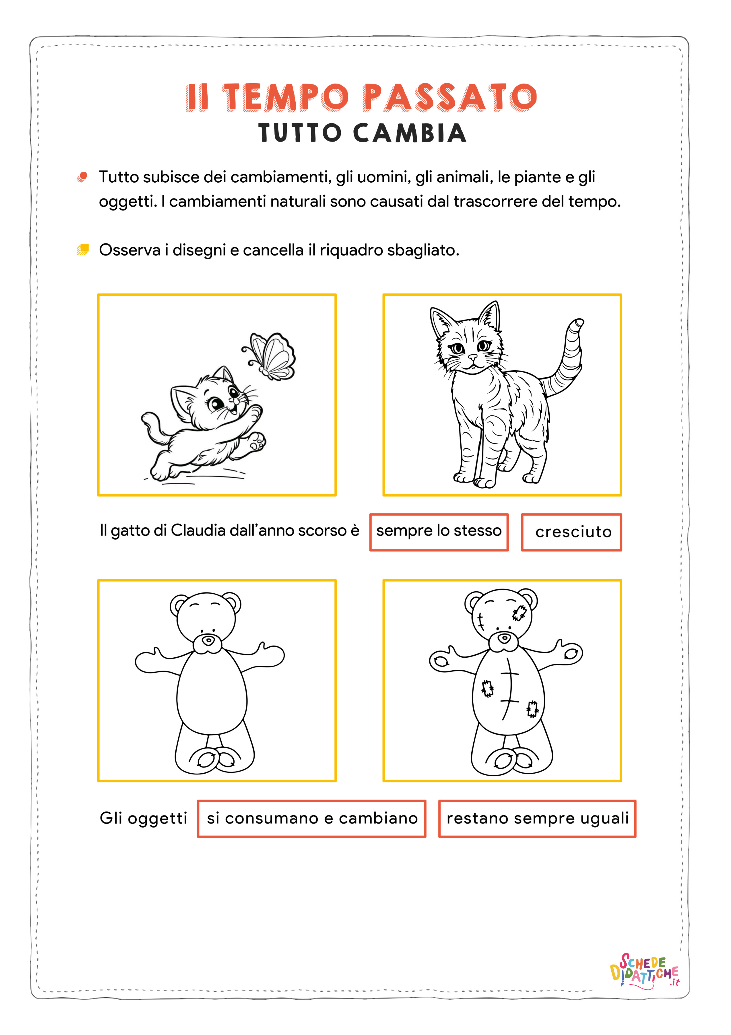 Disegno "Il tempo passato - tutto cambia" Il tempo passato - tutto cambia