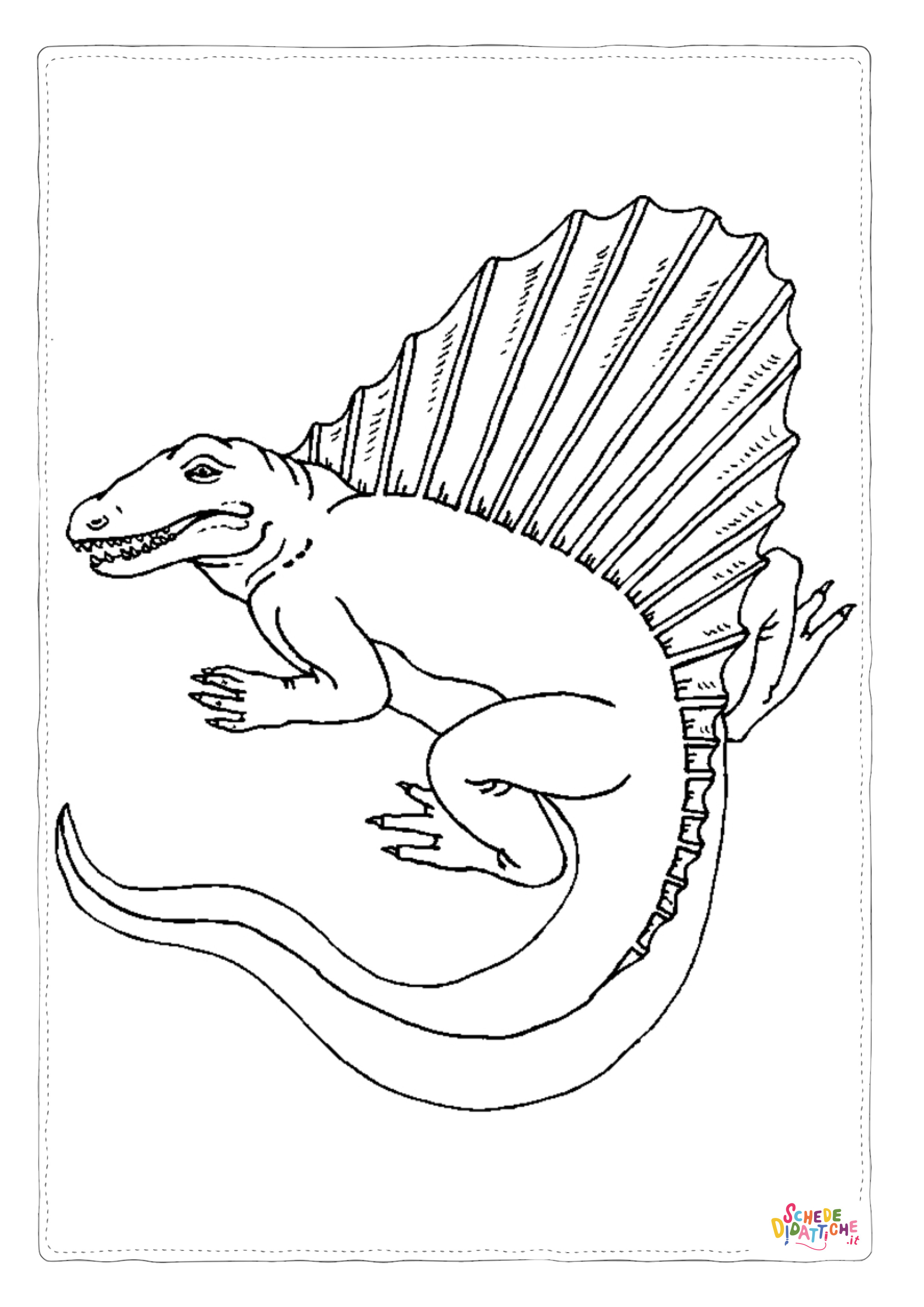 Disegno "Disegno di Spinosauro da stampare e colorare 24" Disegno di Spinosauro da stampare e colorare 24