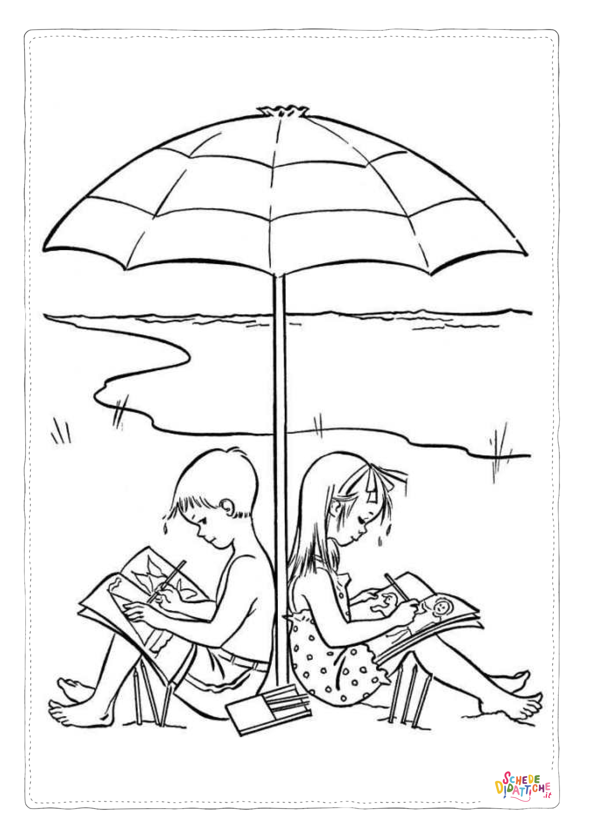 Disegno "Disegno di mare da stampare e colorare 23" Disegno di mare da stampare e colorare 23