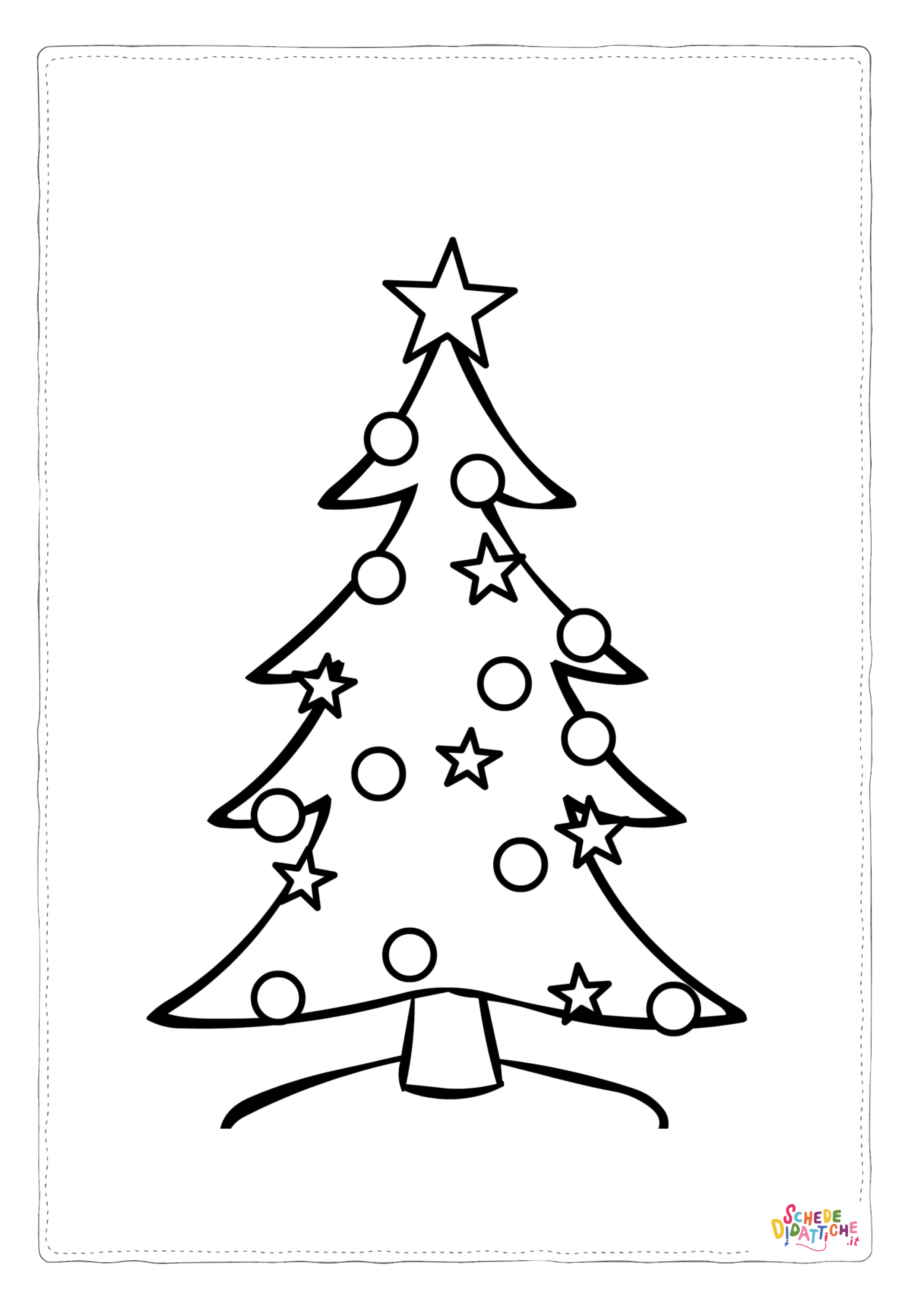 Disegno "Disegno di albero di Natale da stampare e colorare 68" Disegno di albero di Natale da stampare e colorare 68