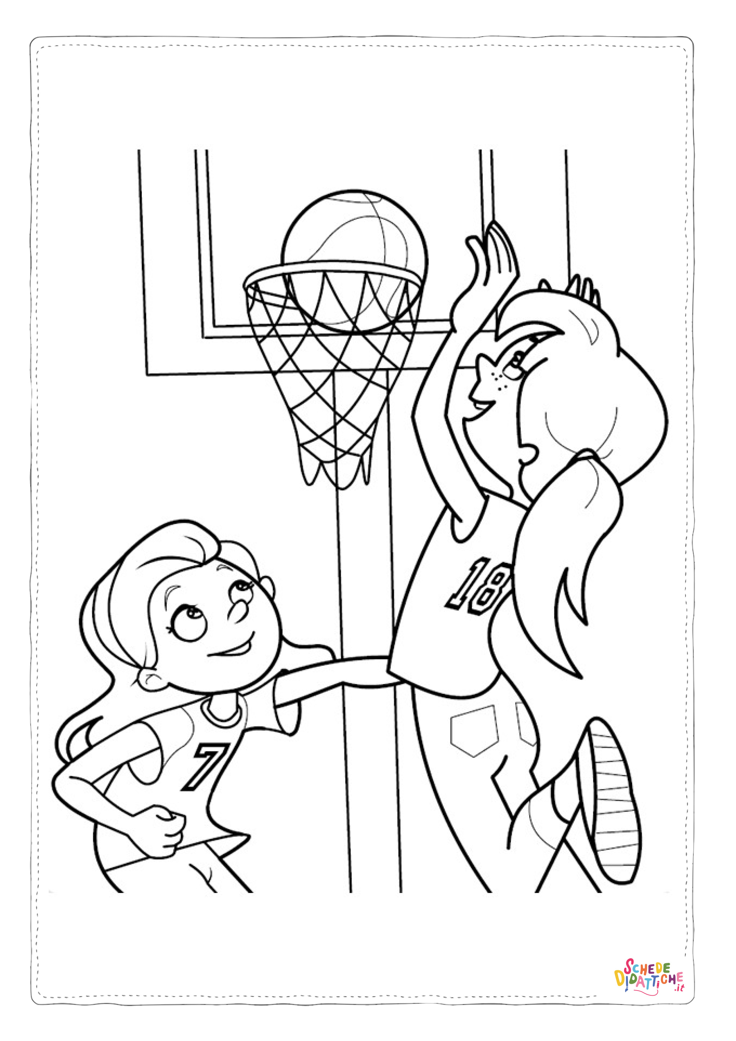 Disegno di basket da stampare e colorare 44