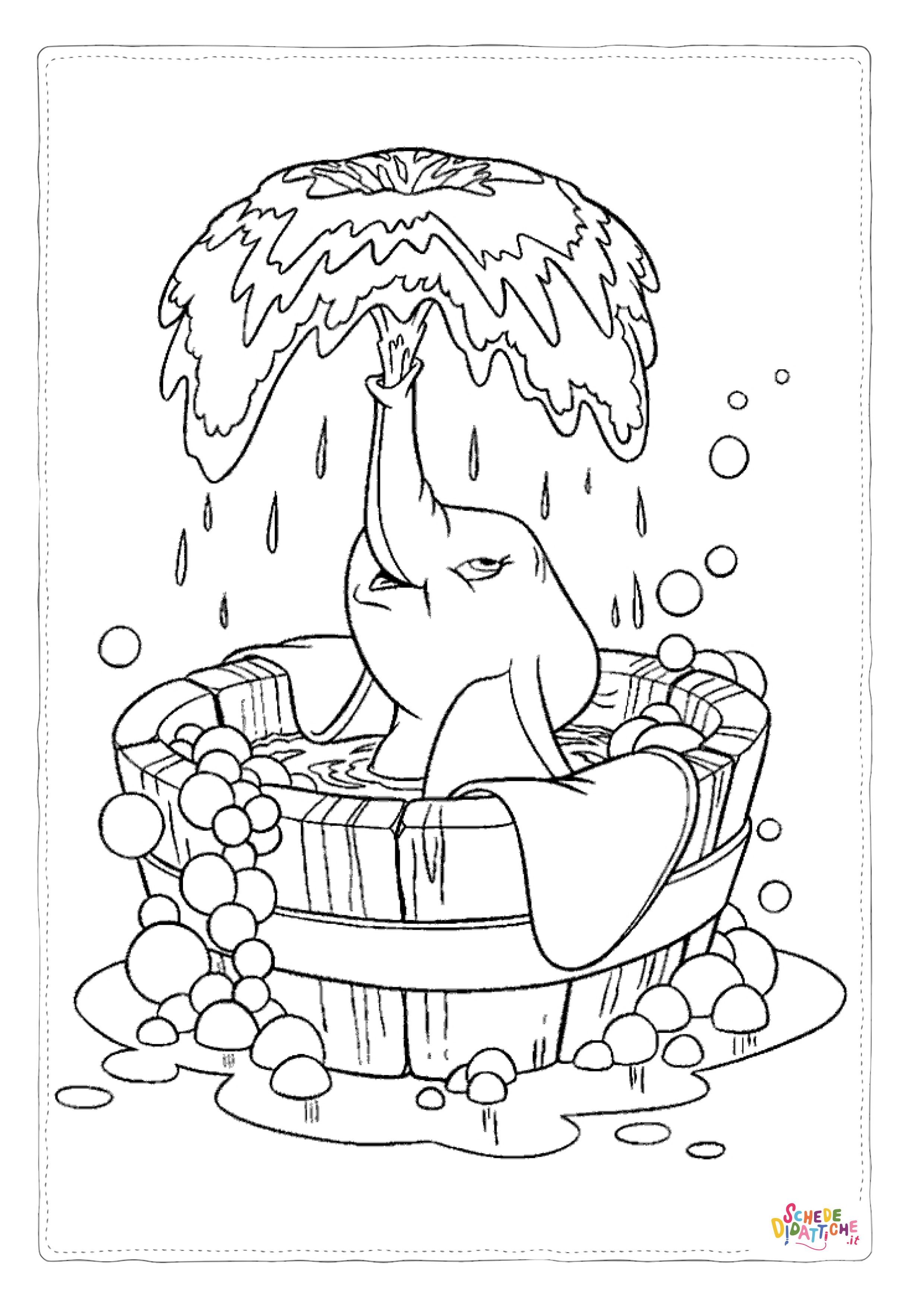 Disegno di Dumbo da stampare e colorare 25