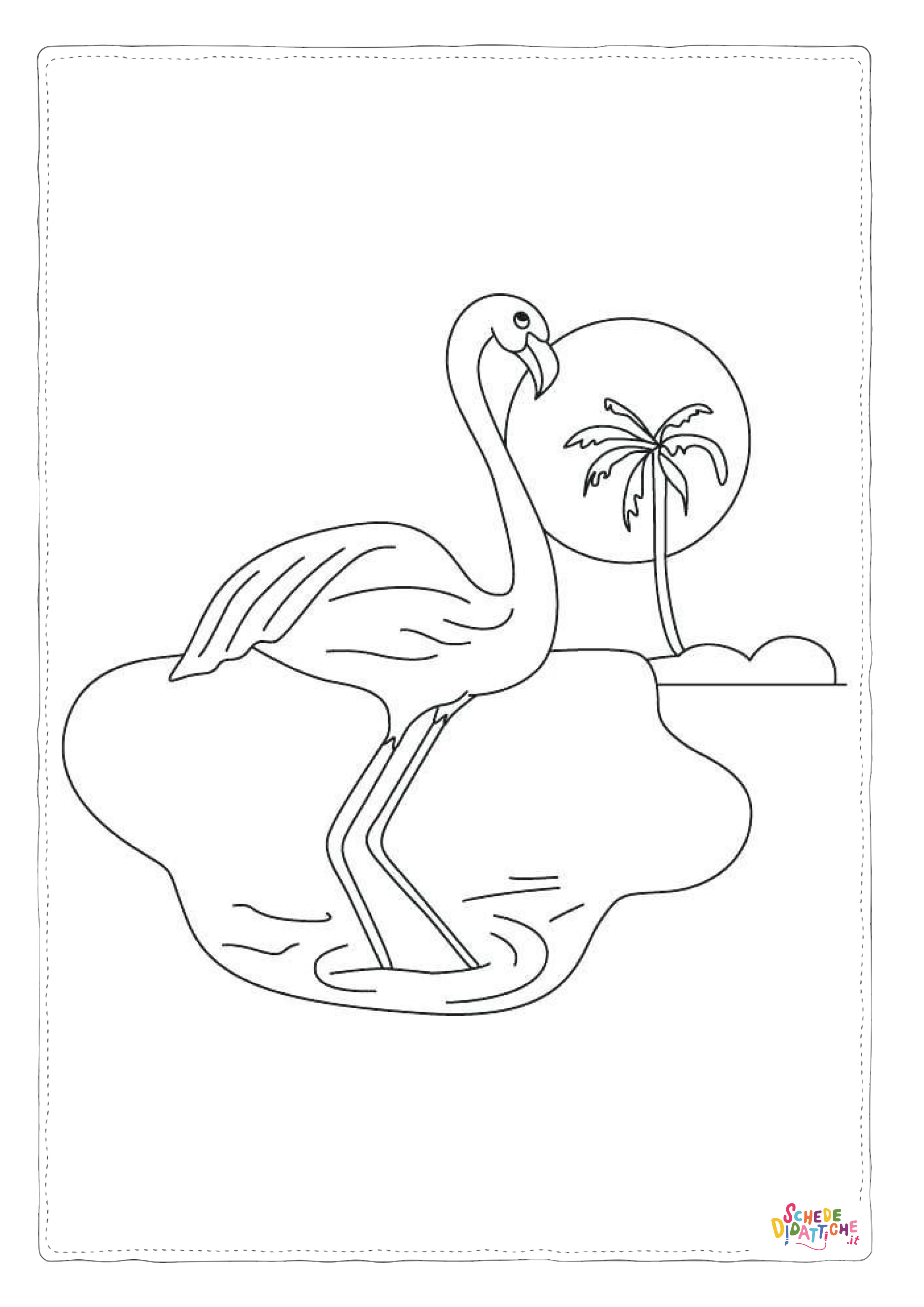 Disegno di fenicottero da stampare e colorare 16