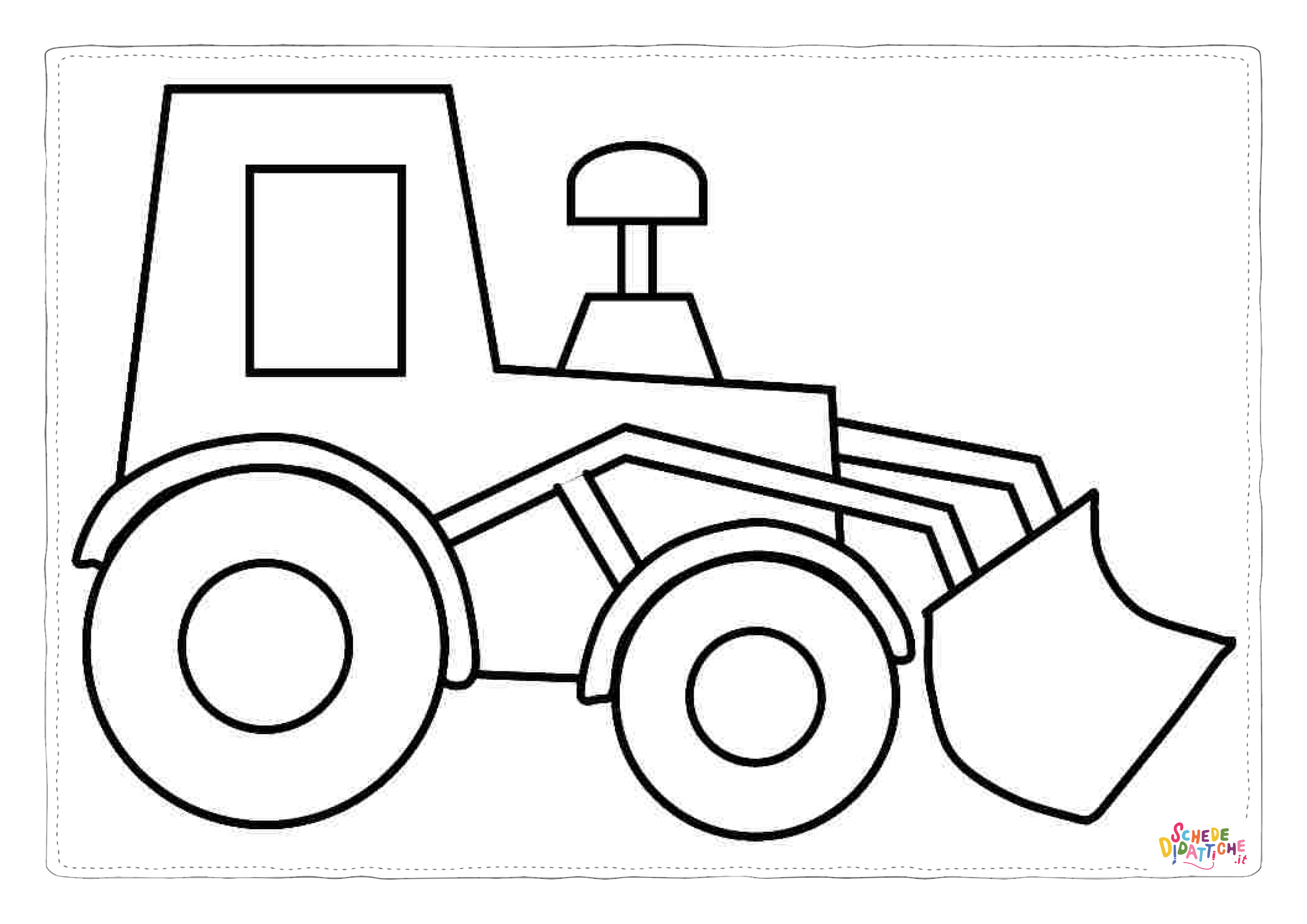Disegno "Disegno di mezzo da lavoro da stampare e colorare 68" Disegno di mezzo da lavoro da stampare e colorare 68