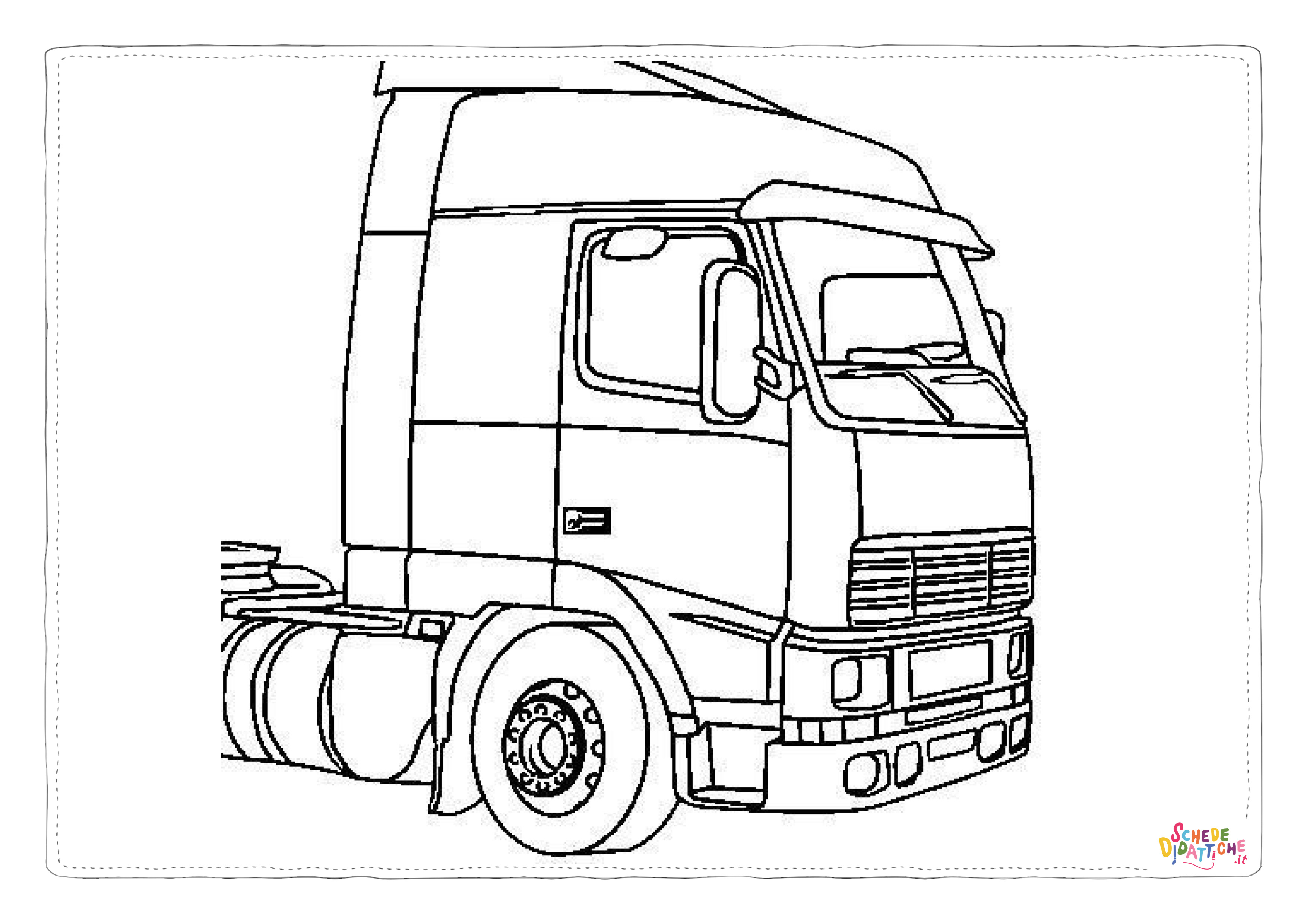 Disegno di mezzo da lavoro da stampare e colorare 108