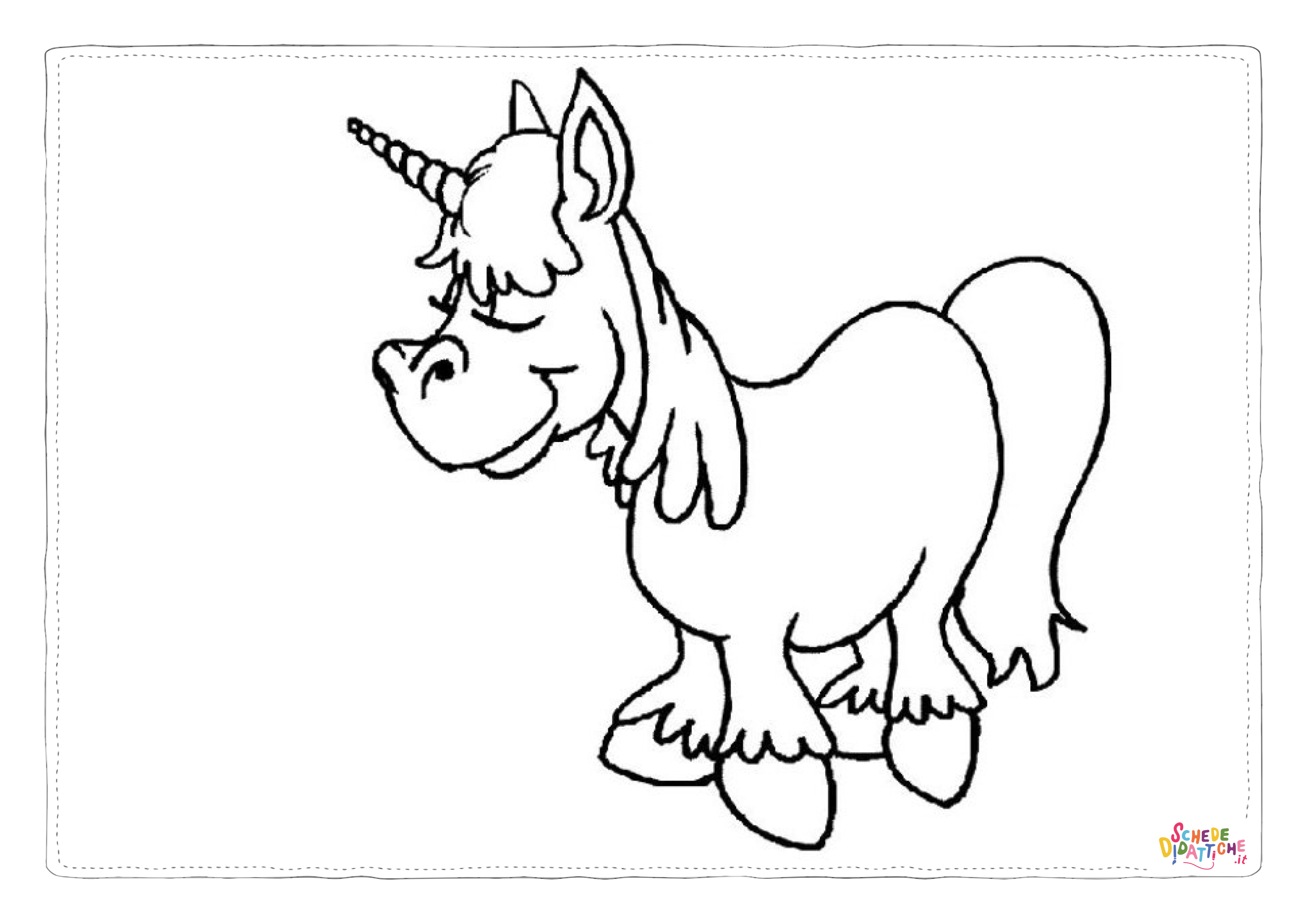 Disegno di unicorno da stampare e colorare 138