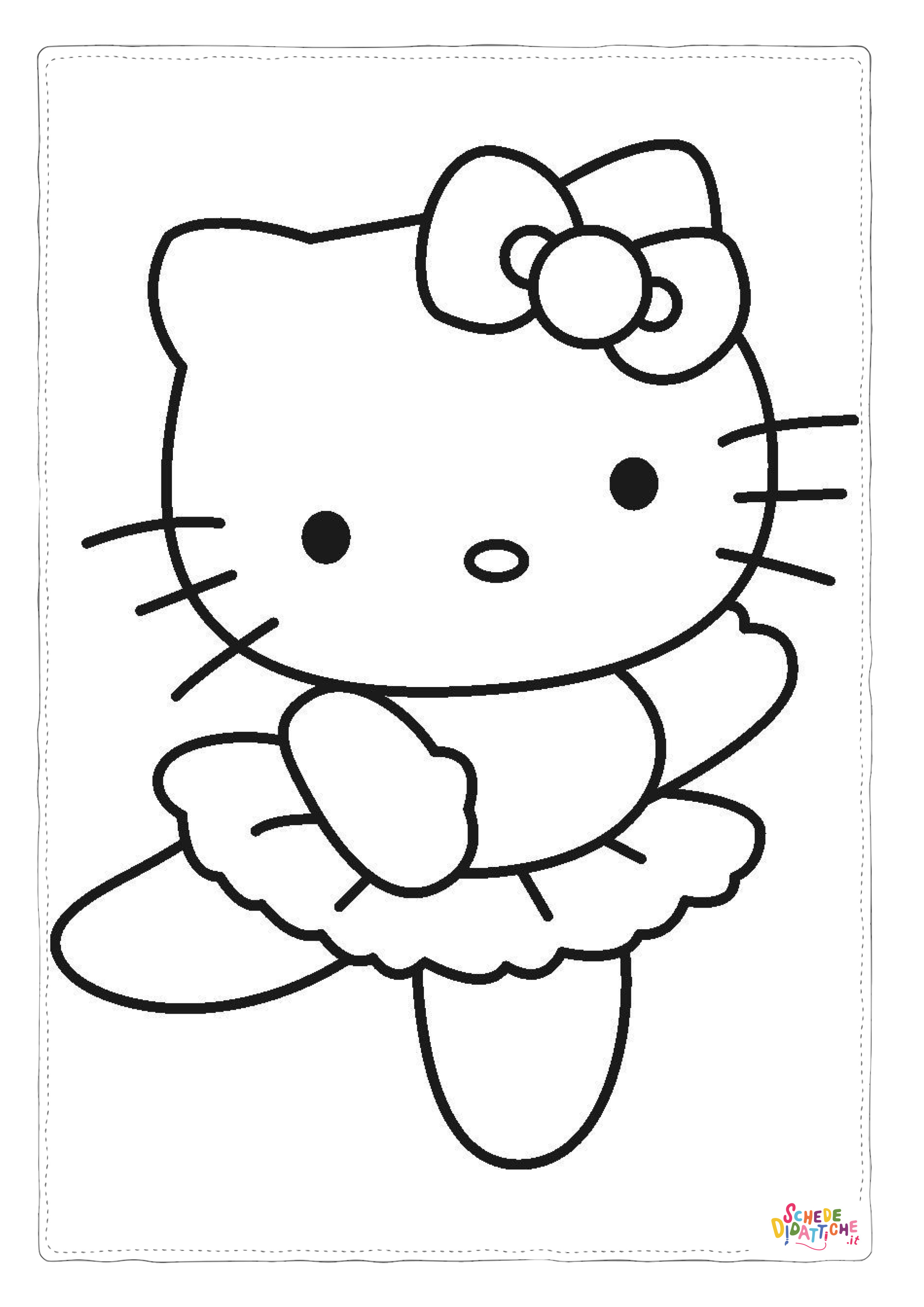 Disegno "Disegno di Hello Kitty da stampare e colorare 196" Disegno di Hello Kitty da stampare e colorare 196