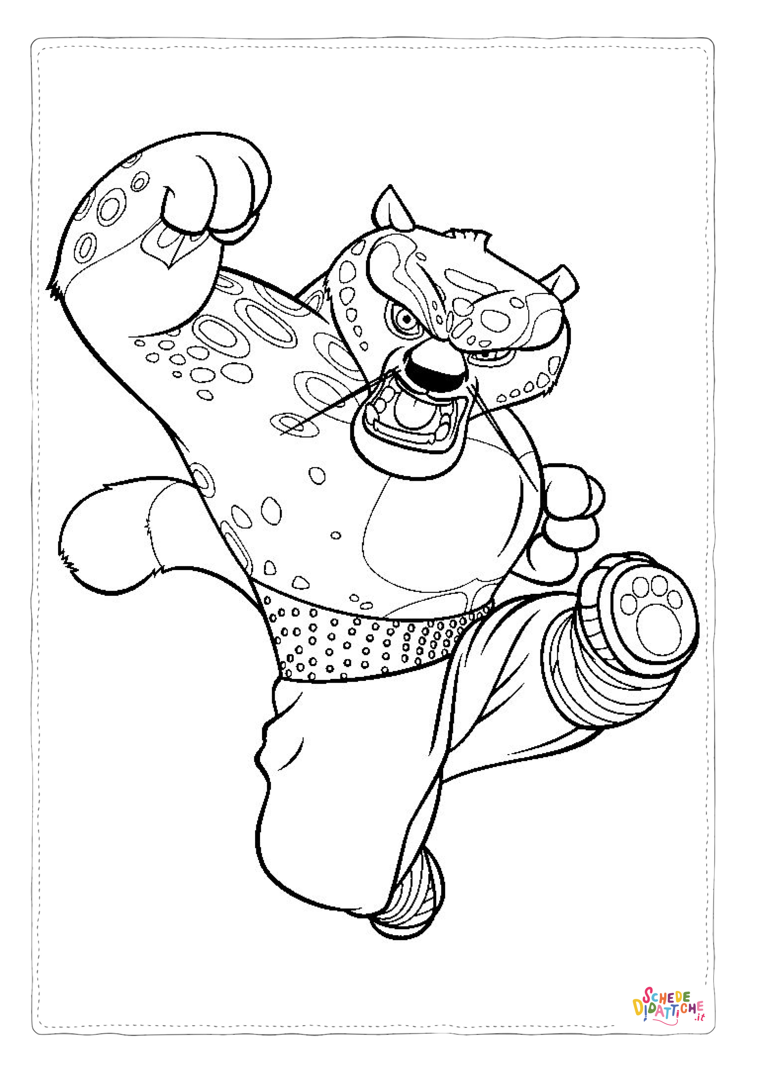 Disegno di Kung Fu Panda da stampare e colorare 2