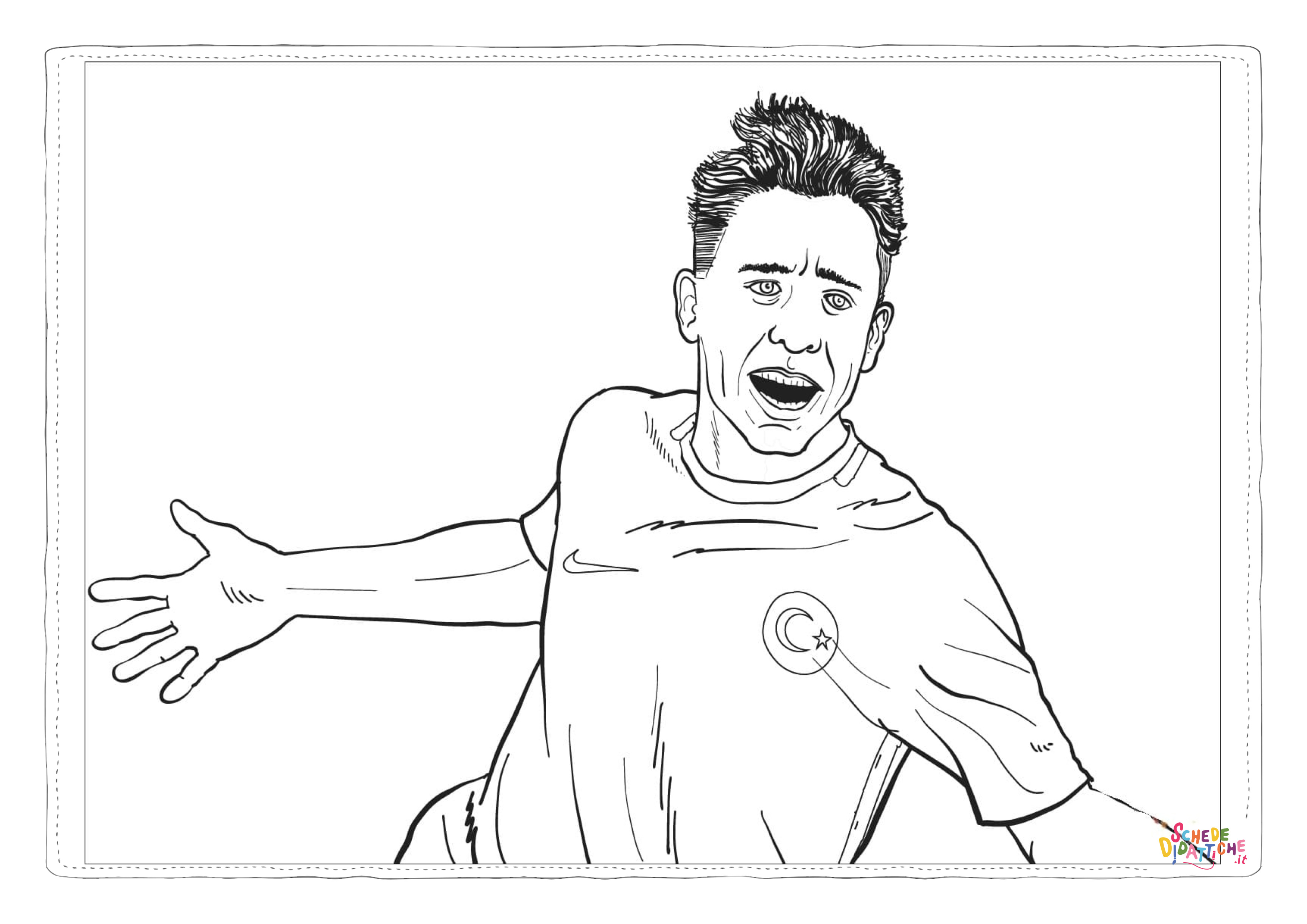 Disegno "Disegno di calciatore professionista da stampare e colorare 16" Disegno di calciatore professionista da stampare e colorare 16