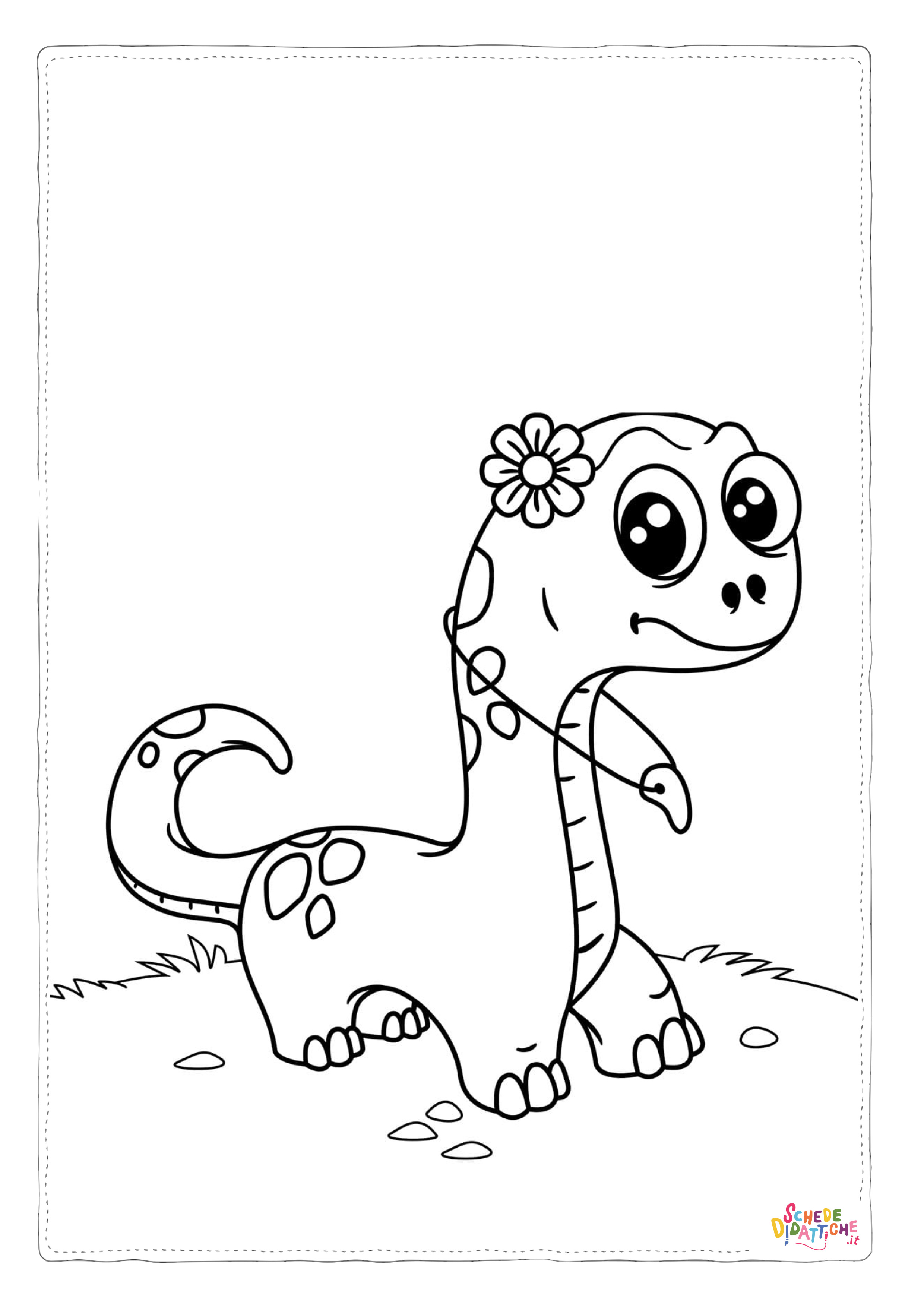 Disegno "Disegno di Apatosauro da stampare e colorare 3" Disegno di Apatosauro da stampare e colorare 3