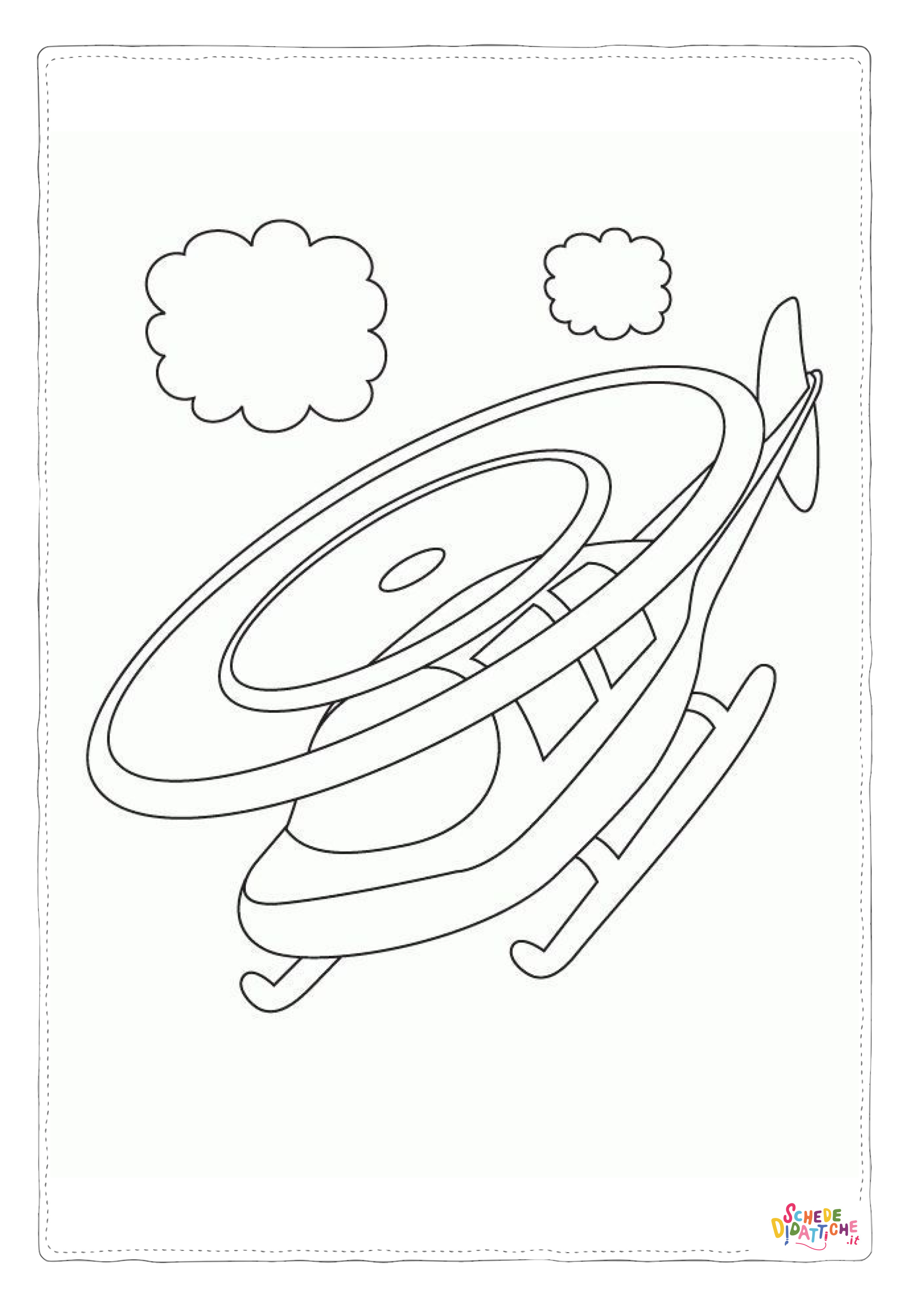 Disegno "Disegno di elicottero da stampare e colorare 2" Disegno di elicottero da stampare e colorare 2