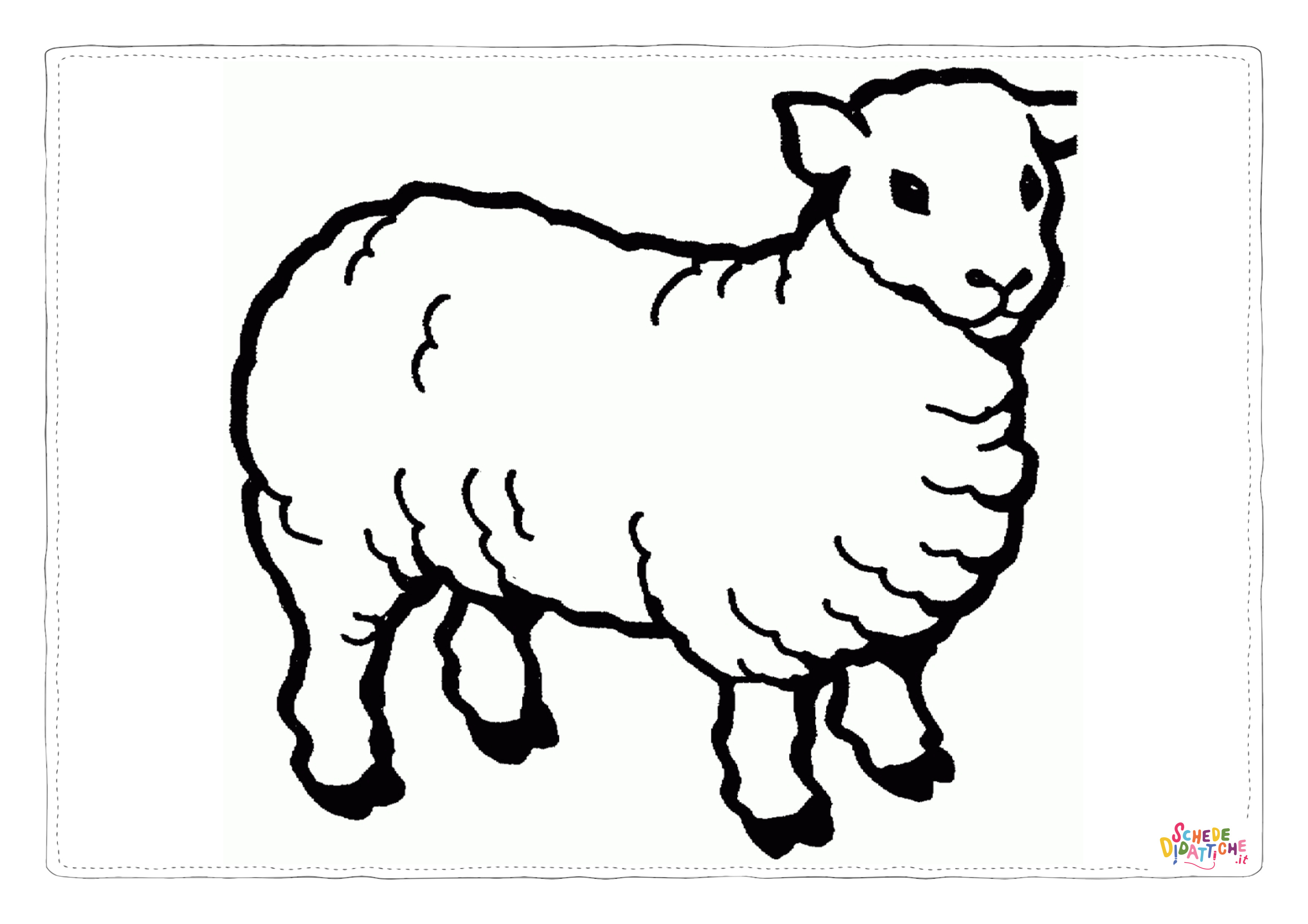 Disegno "Disegno di pecora da stampare e colorare 66" Disegno di pecora da stampare e colorare 66