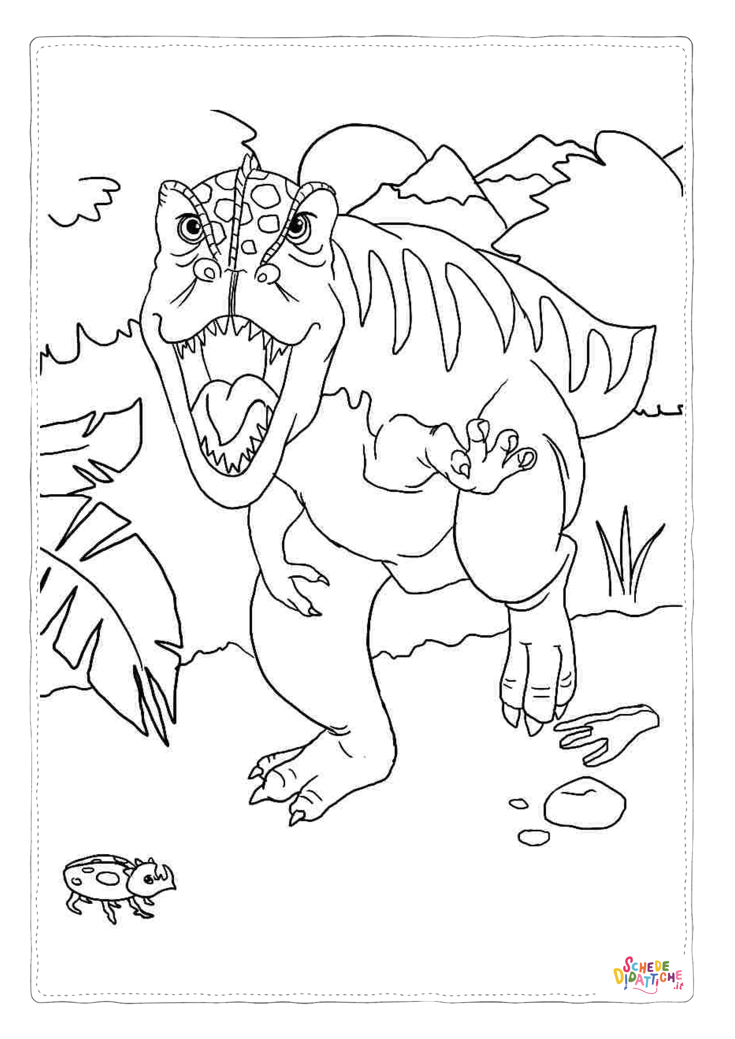 Disegno "Disegno di Tirannosauro da stampare e colorare 58" Disegno di Tirannosauro da stampare e colorare 58