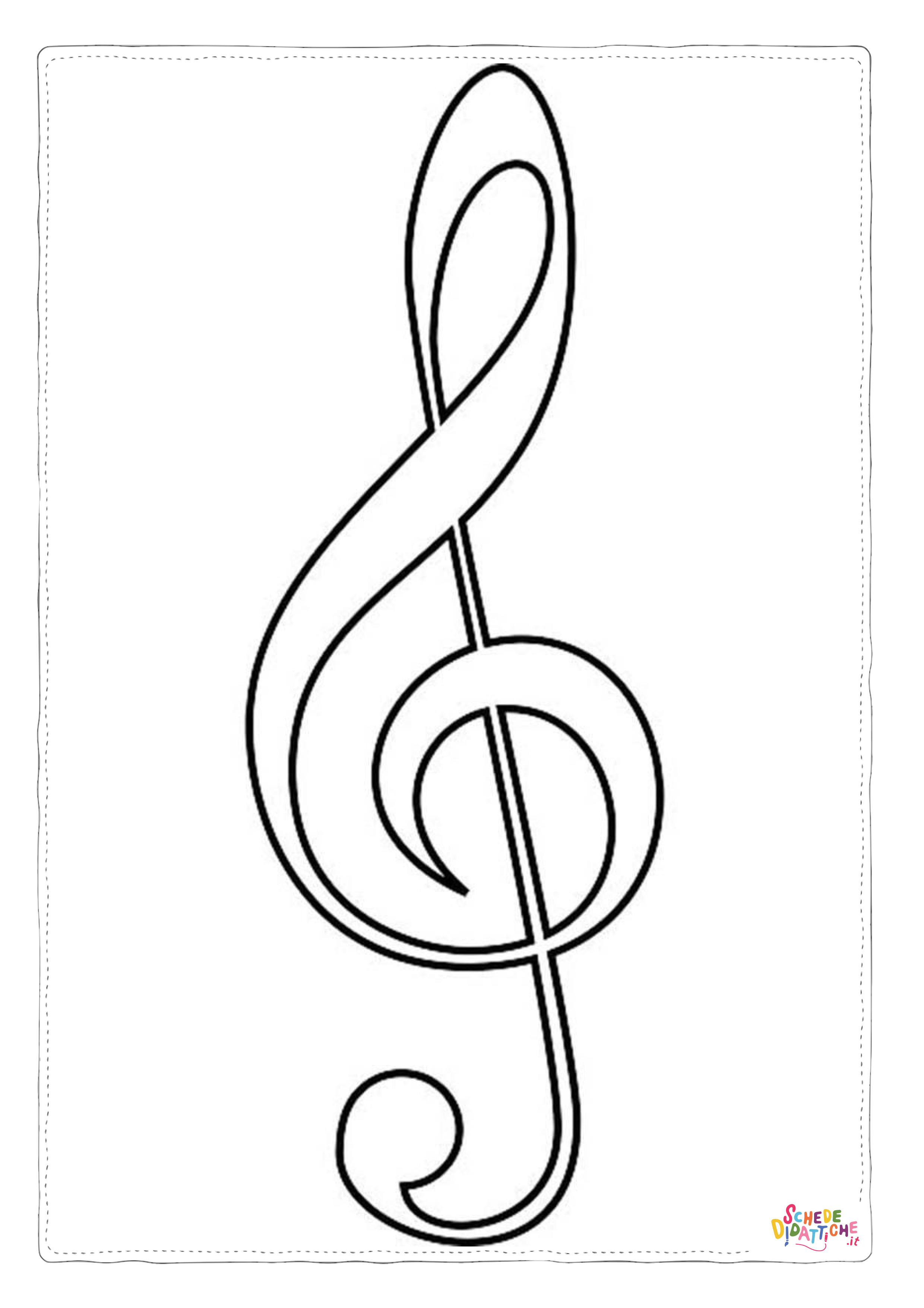 Disegno "Disegno di nota musicale da stampare e colorare 26" Disegno di nota musicale da stampare e colorare 26